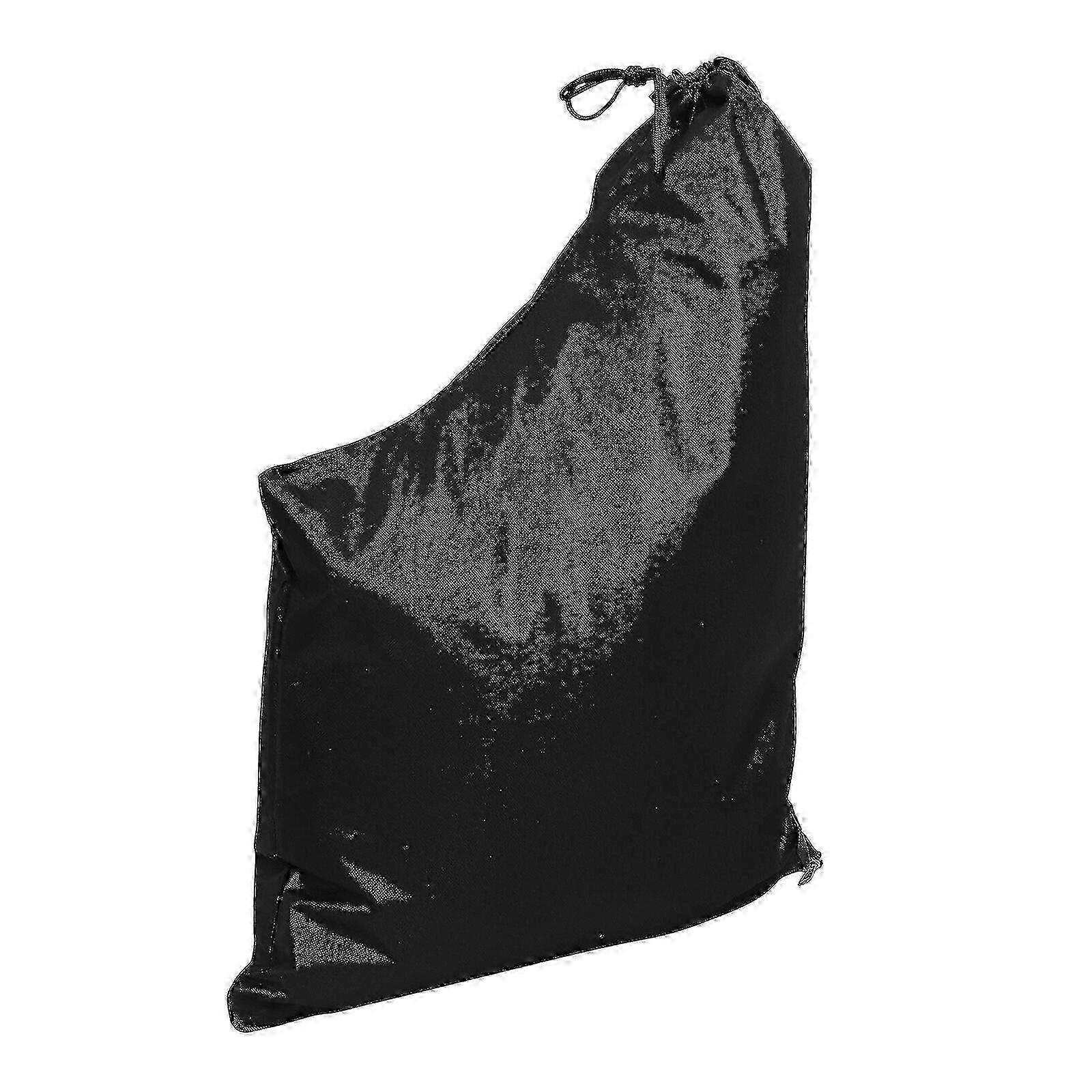 Schwarzer Laubfangsack Und Reinigungsset Für Die Gartengerätepflege, Kompatibler Staubsaugeraufsatz, Komplettes Set Mit Ersatzbeuteln Und Wartungsbürste.