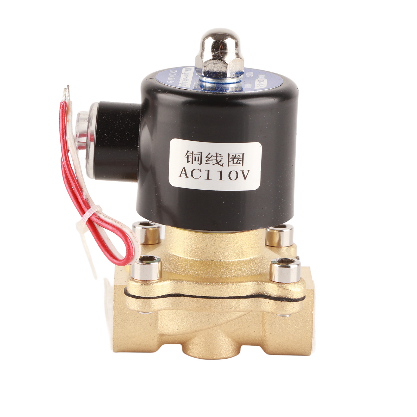 Ac110v 1/2 Zoll Nps, Normalerweise Geschlossenes Messing-magnetventil Für Wasser, Luft, Gas Und Diesel