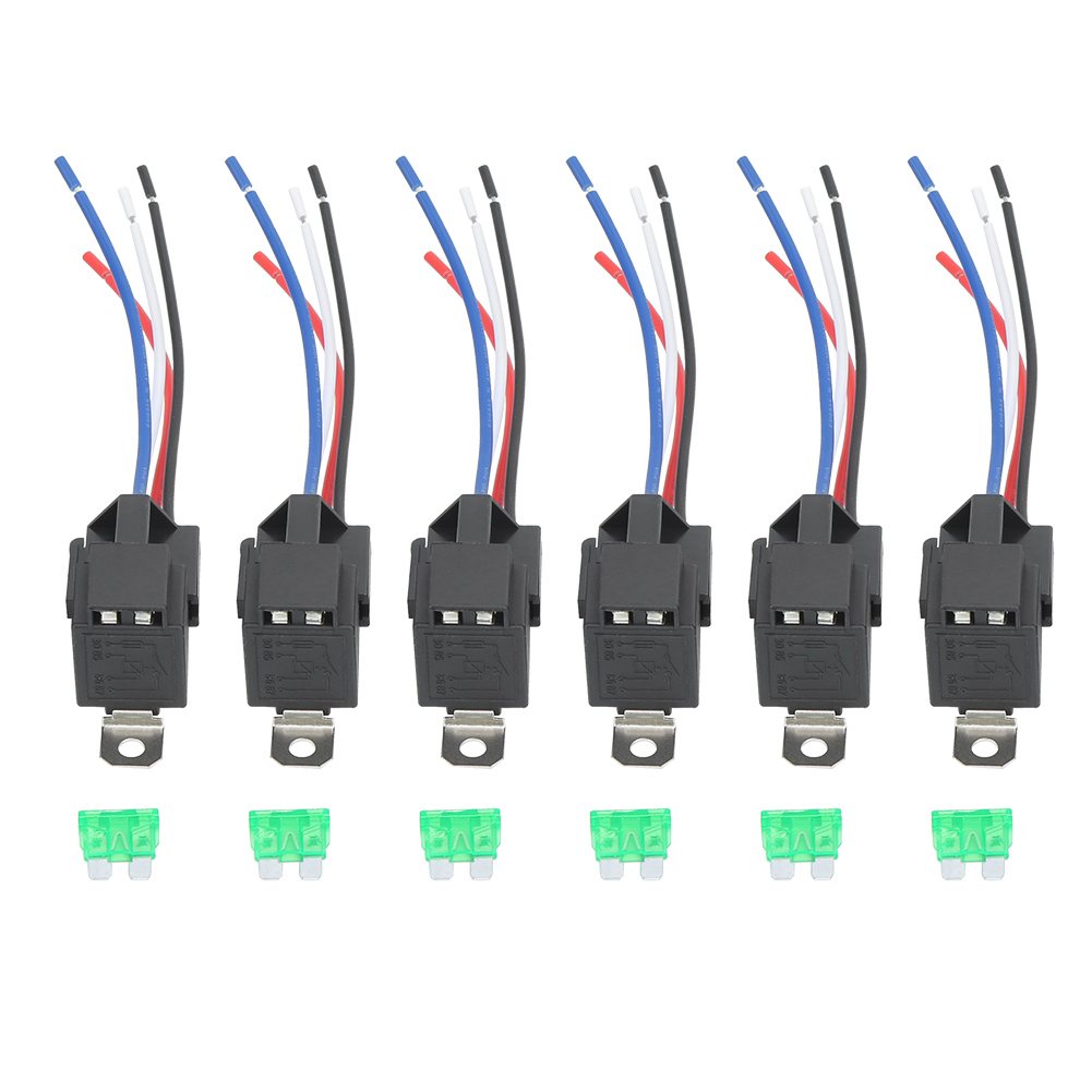 Elektronische Kfz-relais Mit Sicherung, Normalerweise Offener Kontakt, 30 A/12 V Dc, Packung Mit Sockeln