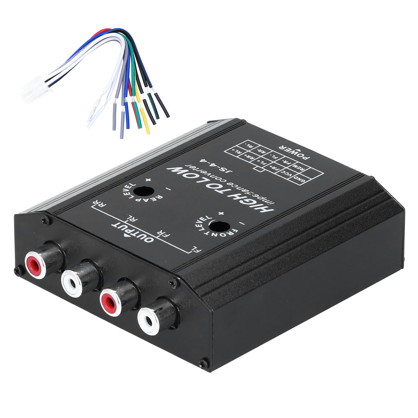 12v 4-kanal-audio-impedanzwandler, Hoch- Zu Nieder-rca-leitung, Auto-stereo-radiofrequenzfilter, Lautsprecher