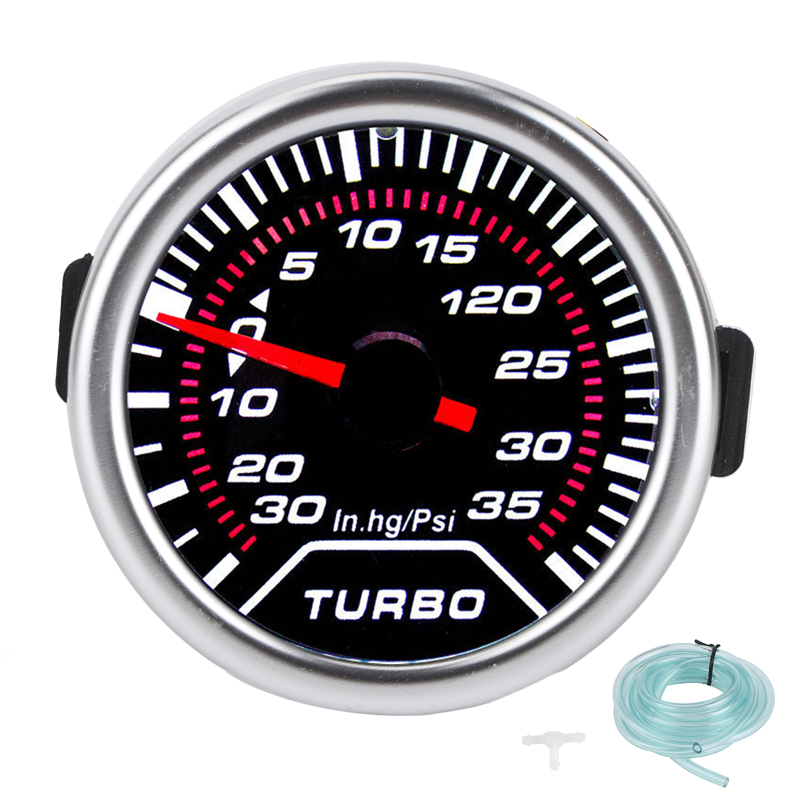 Universelles 35-psi-turbo-ladedruckmessgerät, Vakuummeter Mit Rauchglas Und Led, 52 Mm