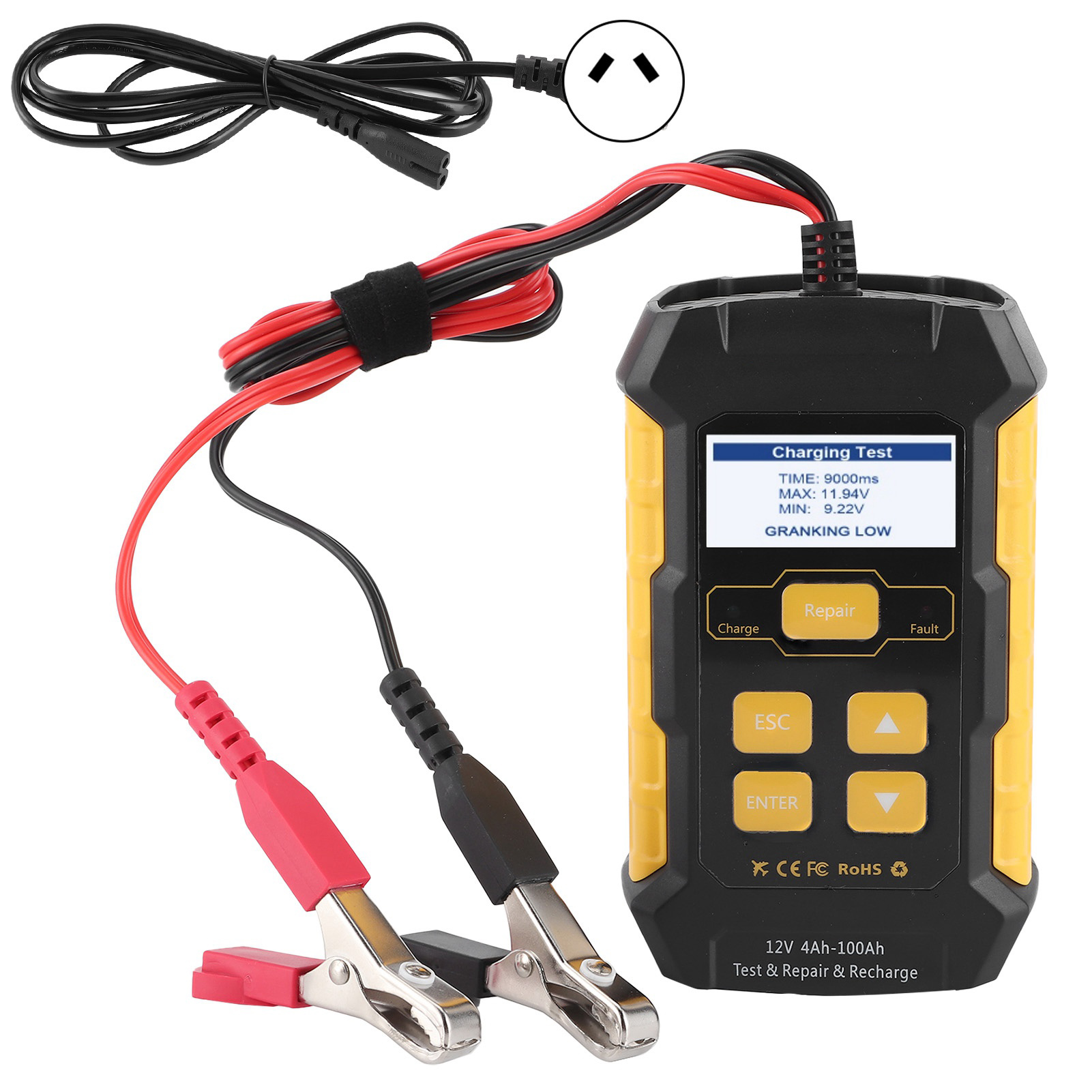 240-v-autobatterietester Mit Ladegerät Und Erhaltungsladegerät, Lastanalysator, Diagnosegerät Für Das Anlasssystem, Au-stecker