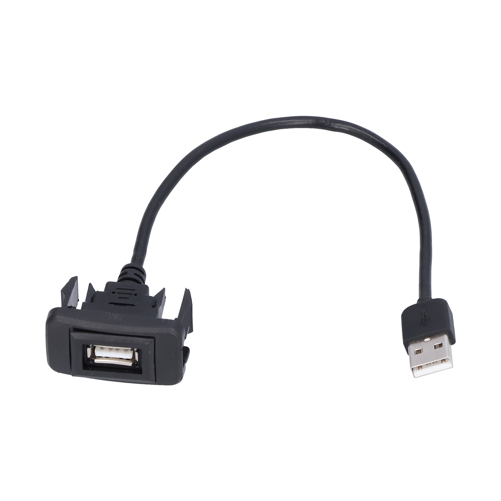 Kfz-usb-steckdose Mit Ladeanschluss, Flexiblem Adapter-verlängerungskabel, Bündiger Einbau In Das Armaturenbrett.