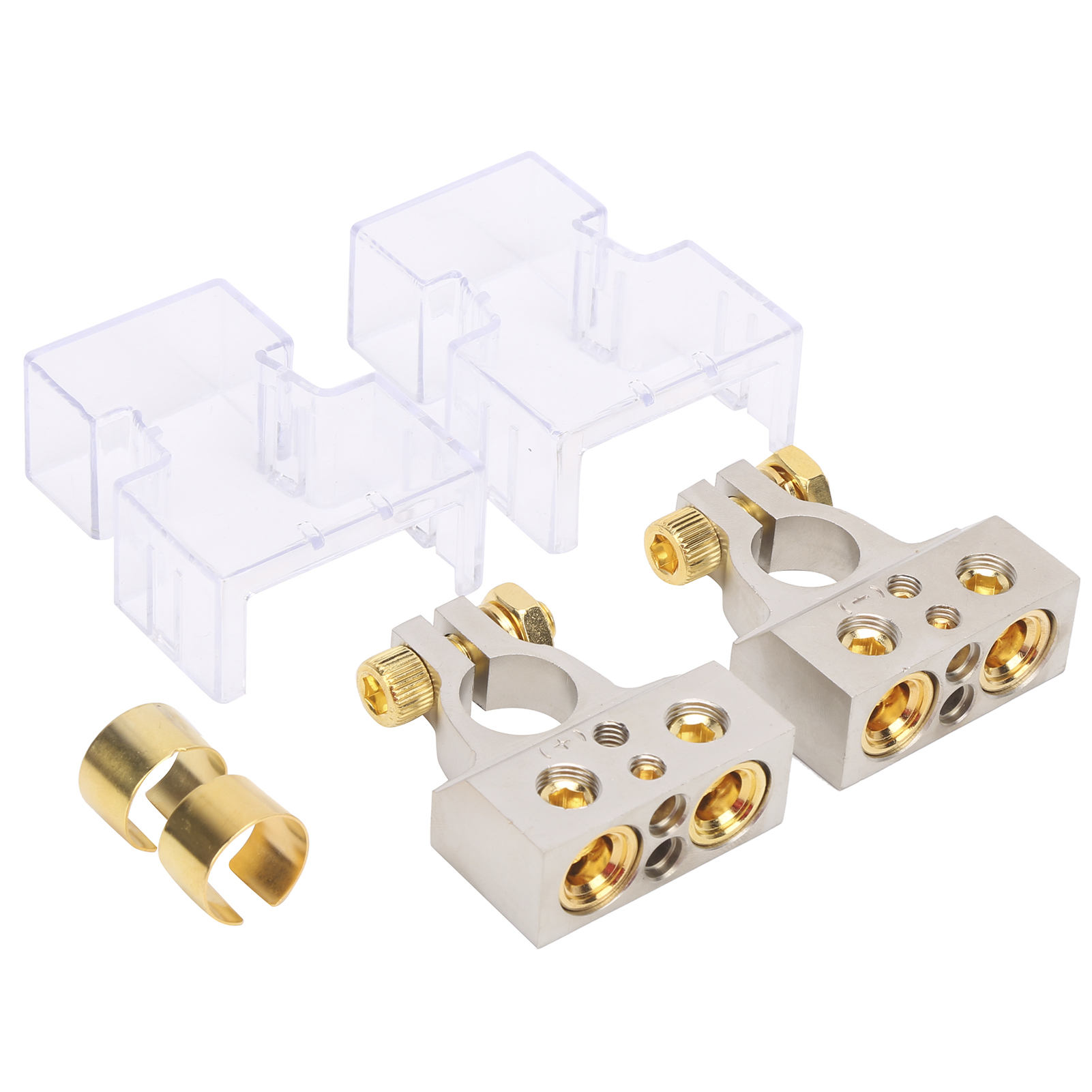 Plus-/minus-batterieanschlussklemme (0/4/8/10 Awg) Mit Distanzstücken Für Auto, Yacht Und Audio