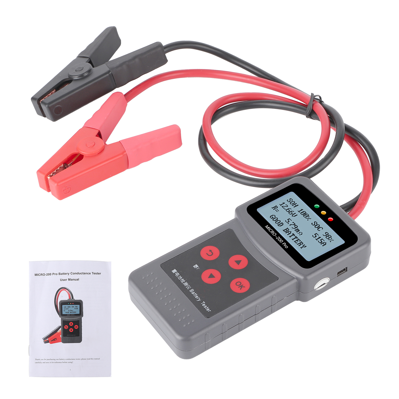 12-v-batterietester Für Schnelle Diagnose, Starten Und Laden, Werkzeug Für Auto, Motorrad, Lkw, 40–2000 Cca