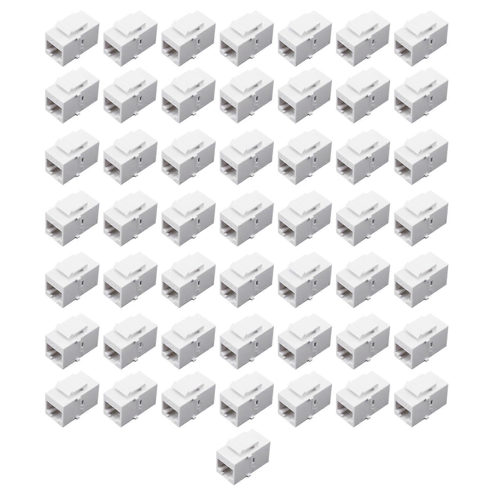 Rj45 Cat6 Buchse-zu-buchse-stecker, Weißes Ethernet-verlängerungskabel, Verteilerdose