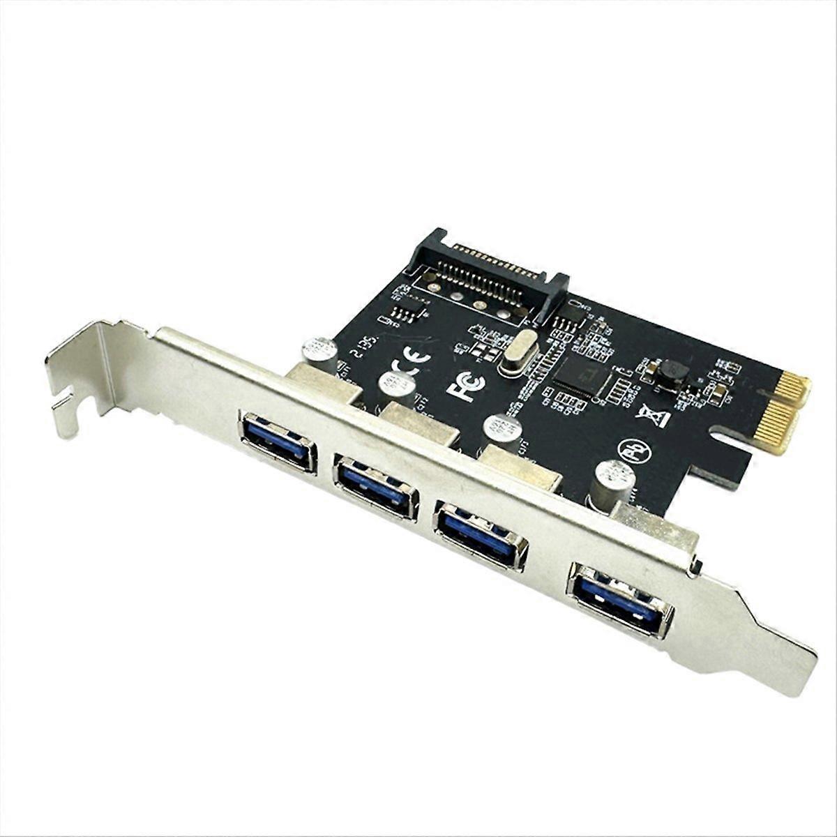 4-port Pci-e Usb 3.0 Erweiterungskarte, Pcie Desktop-hub, Superspeed-adapter Mit Host-anschluss, Pci Express Modell, Kompatibel Mit Windows Und Linux, Schnelle Usb 3.0 Schnittstelle Für Mehrere Geräte