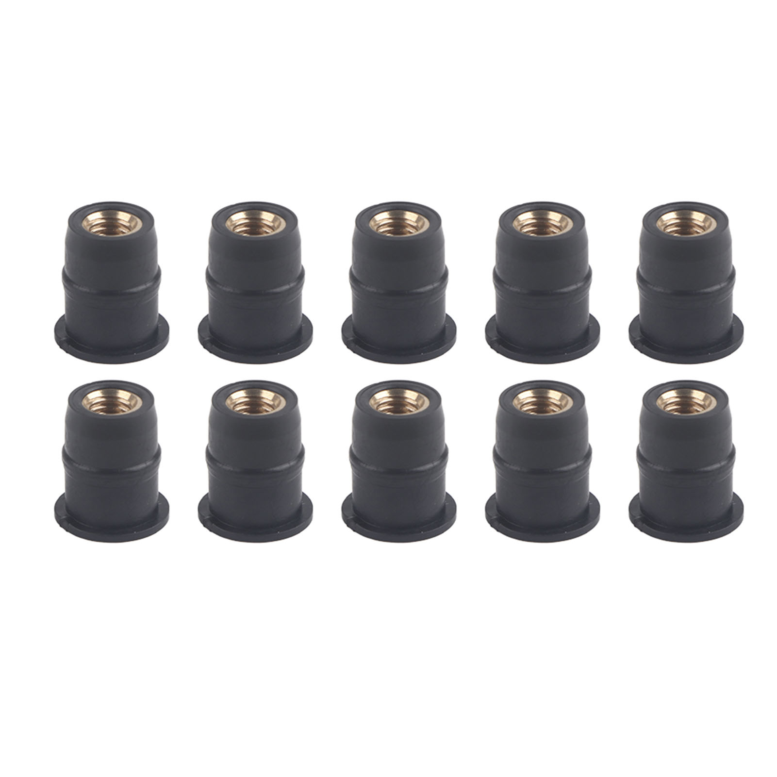 Packung Mit 10 M5 5mm Gummimuttern Für Motorradwindschutzscheiben, Metrische Wellmutterschrauben
