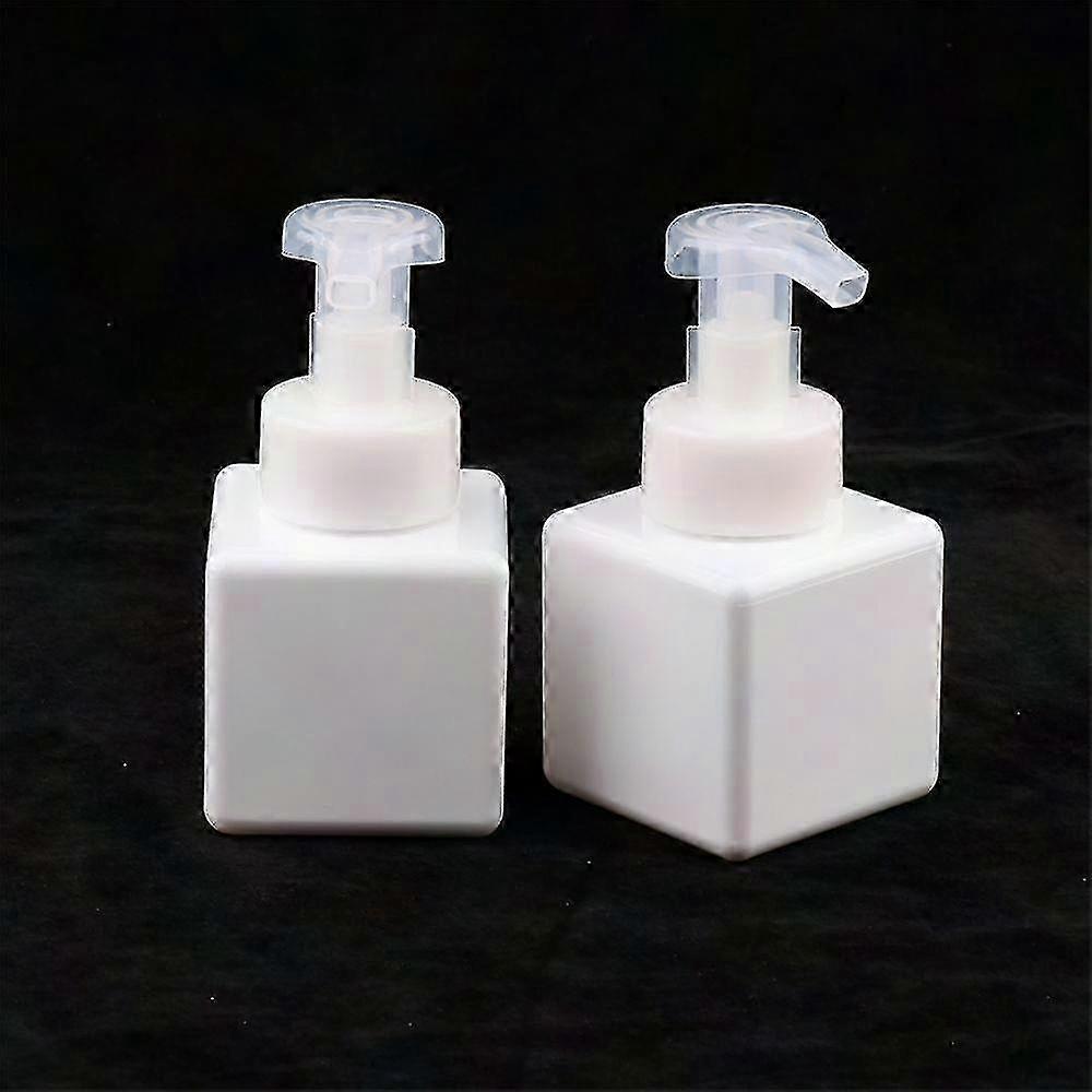 2 X 250-ml-schaumpumpenflaschen, Transparente, Quadratische Flaschen Für Lotion Und Flüssigseife, Wiederverwendbarer Schaumspender