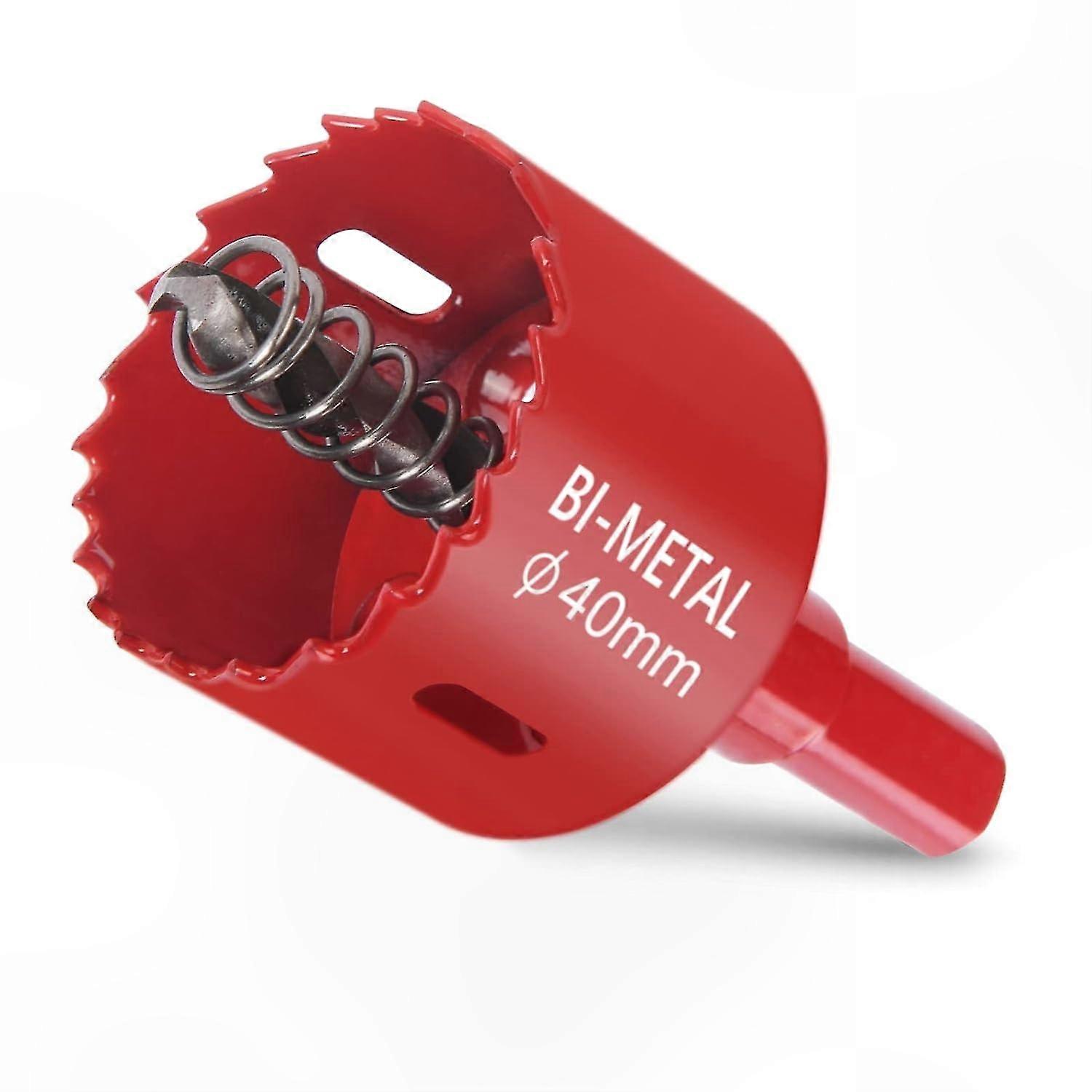 40-mm-bimetall-lochsäge Mit Sechskantadapter Und Zentrierbohrer Zum Bohren Von Holz, Kunststoff Und Pvc – Professionelles Kernbohrwerkzeug, 6-seitiges Bohrfutter, Sauberer Schnitt