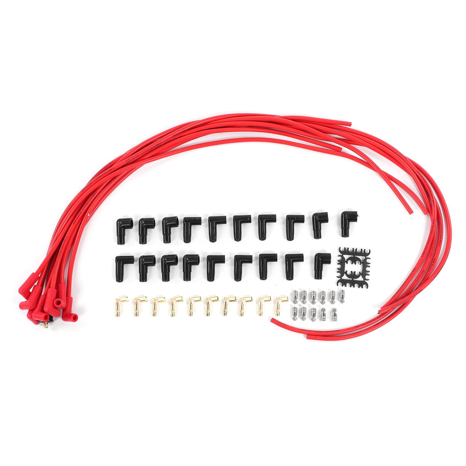 8-mm-zündkerzenkabelsatz, Universell Rot 4041r, Stabile Leistung Mit Zubehör