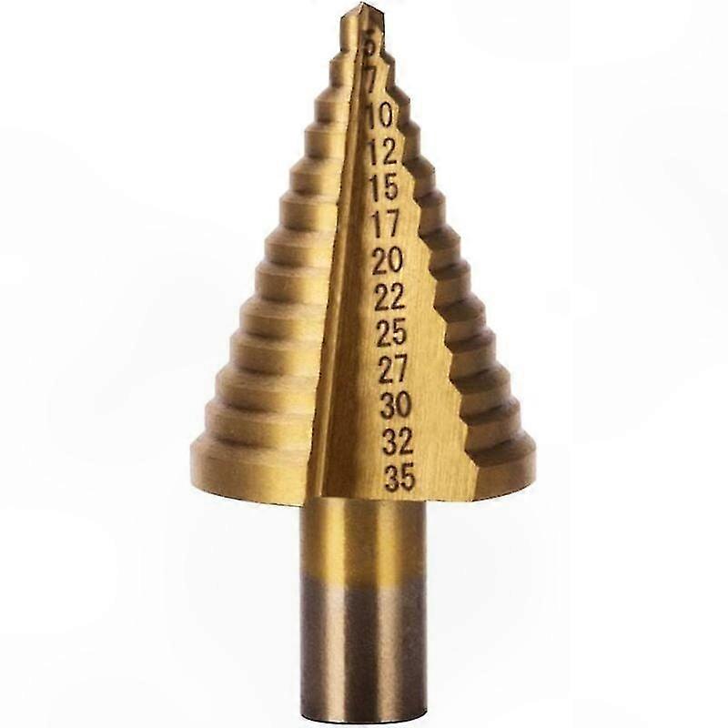5–35 Mm Titan-kegelstufenbohrer Für Holz, Kunststoff Und Metall, Mit Aufbewahrungskoffer, Professionelles Hss-werkzeug