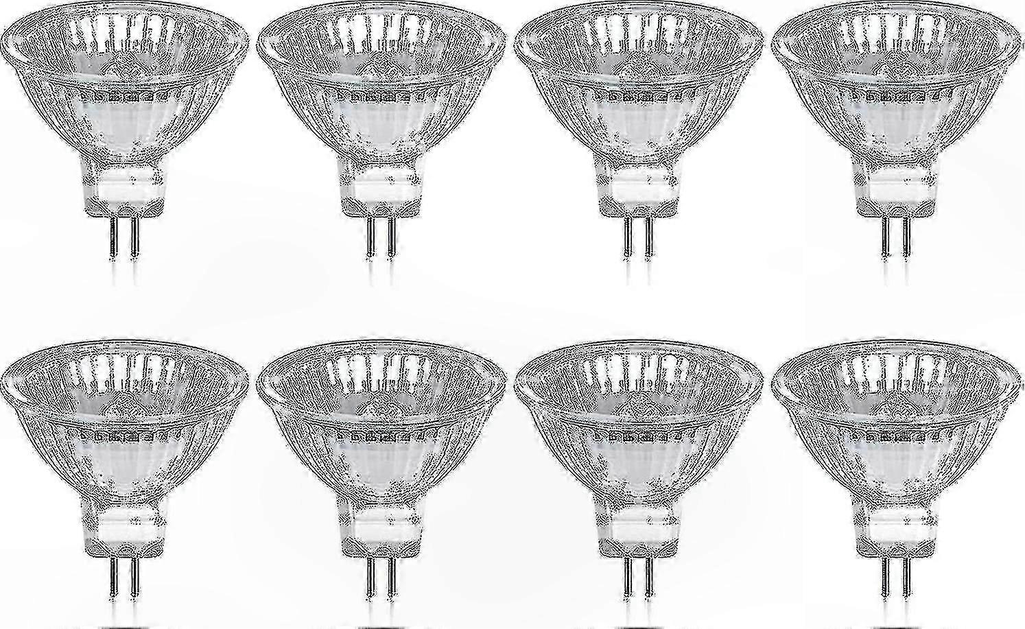 Mr16 Gu5.3 35w 12v Halogenlampen, 400 Lumen, Warmweiß 2800k, Dimmbar, Glas, 8er-packung