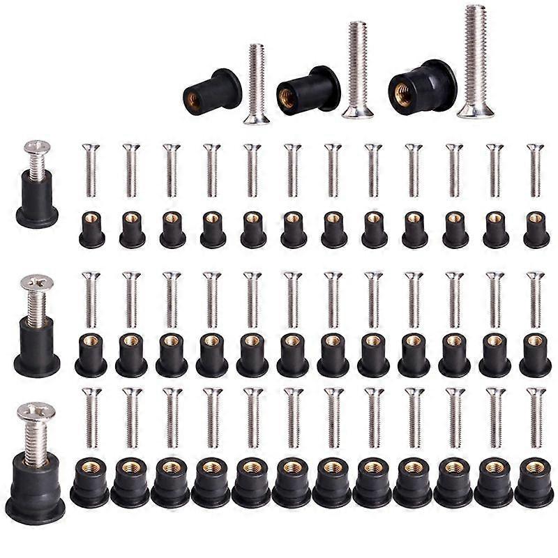 36 Paar M5/m6 Neopren-gummimuttern Mit Schrauben Und Bolzen Befestigungsset