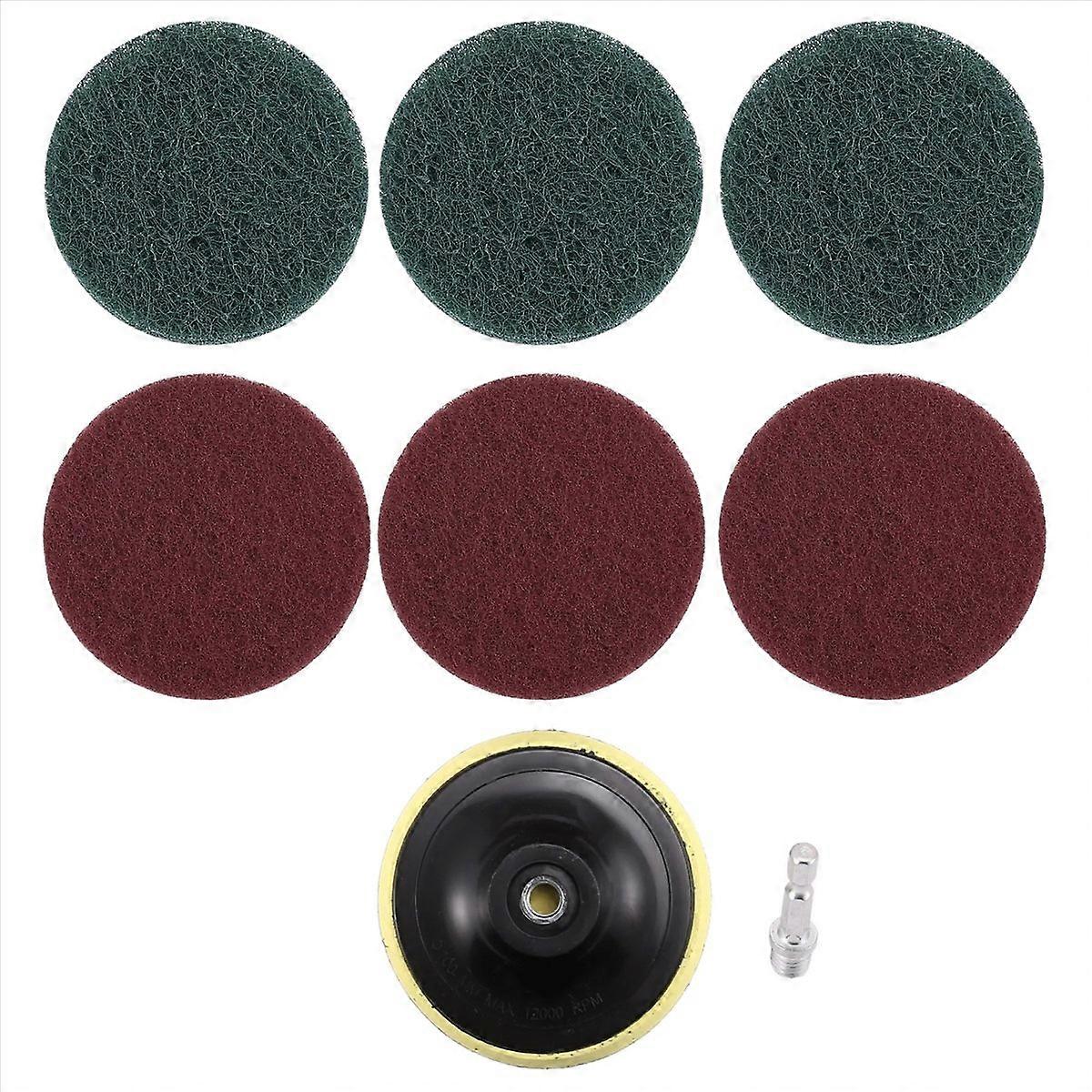 Set Mit 5 Bohrmaschinen-reinigungsbürsten 10 Cm, Fliesenbürste, Reinigungsset Mit Schleifpads Für Oberflächen