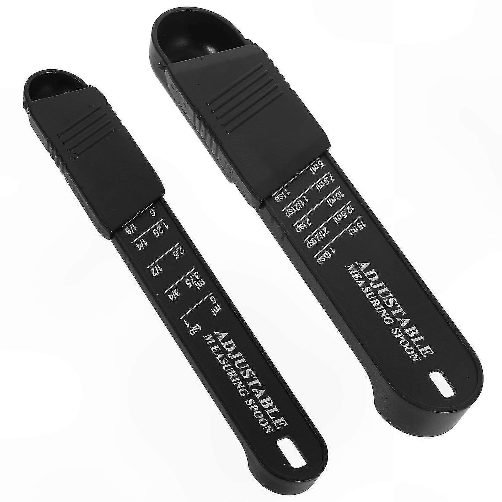 Verstellbare Messlöffel Zum Backen Und Kochen, Aus Robustem Abs-kunststoff, 2er-set, Einstellbare Präzision, Praktische Messwerkzeuge Für Den Haushalt