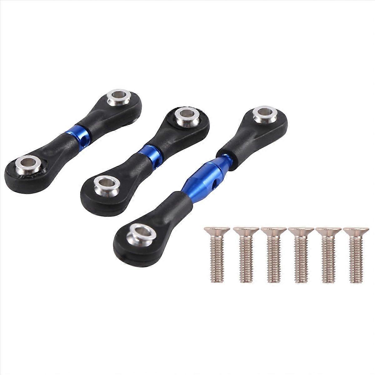 Spurstange Aus Metall Für Tt-01 Tt01, 3er-set, Blau Getönt, Robuste Und Präzise Spurstange, Ideales Ersatzteil Für Ihr Modell.
