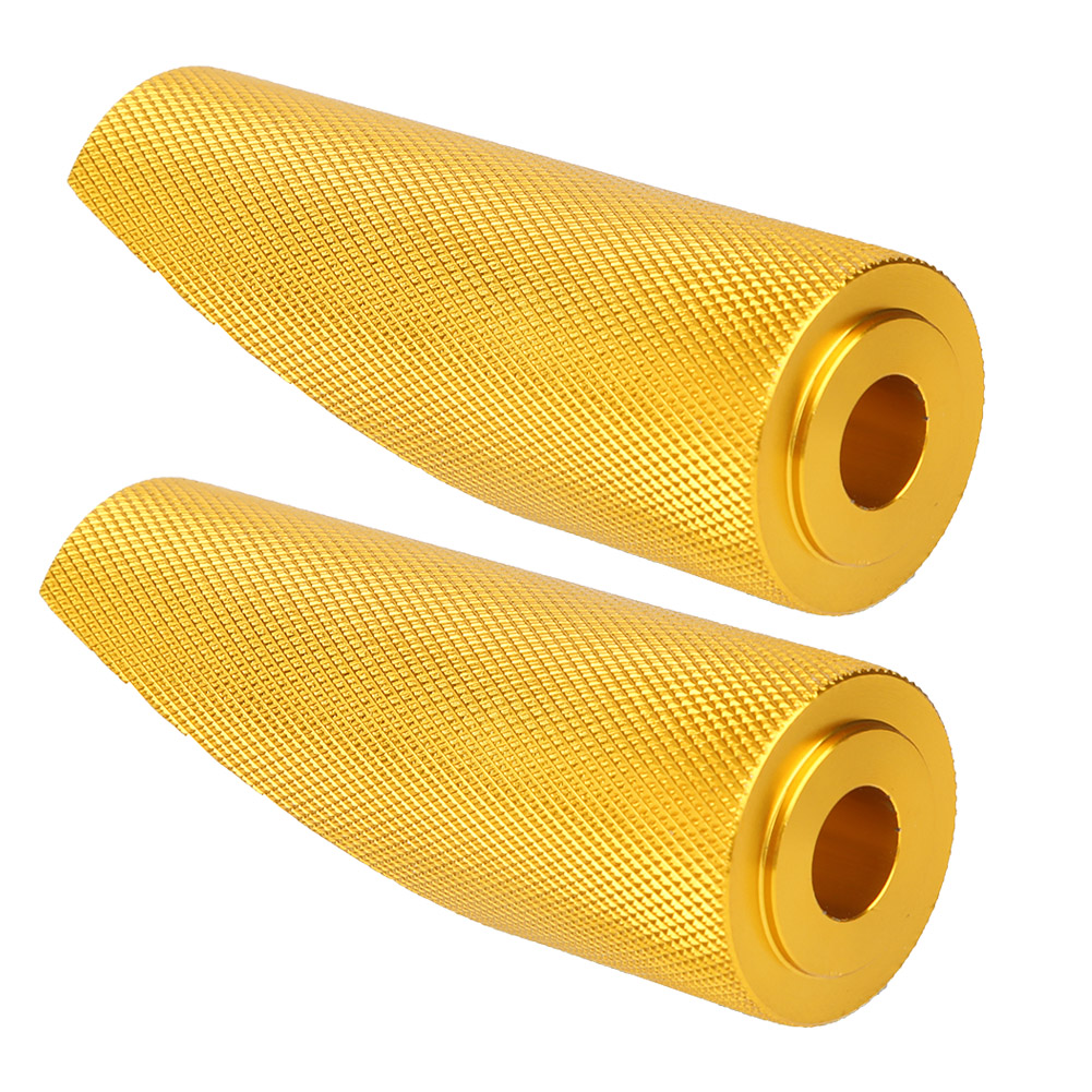 2 Aluminium-motorradfußrasten, Ersatzfußrastenplatten Kompatibel Mit Honda (gold)