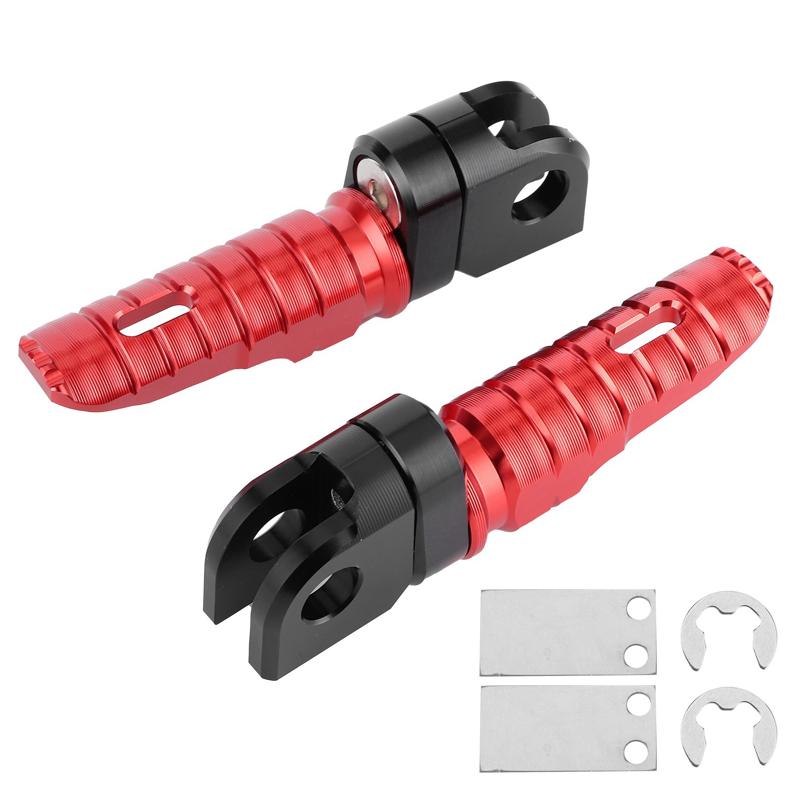 Paar Rote Vorderradfußrasten Aus Aluminiumlegierung Für Kawasaki Ninja Z125 Pro Z250/sl Z400 Z900