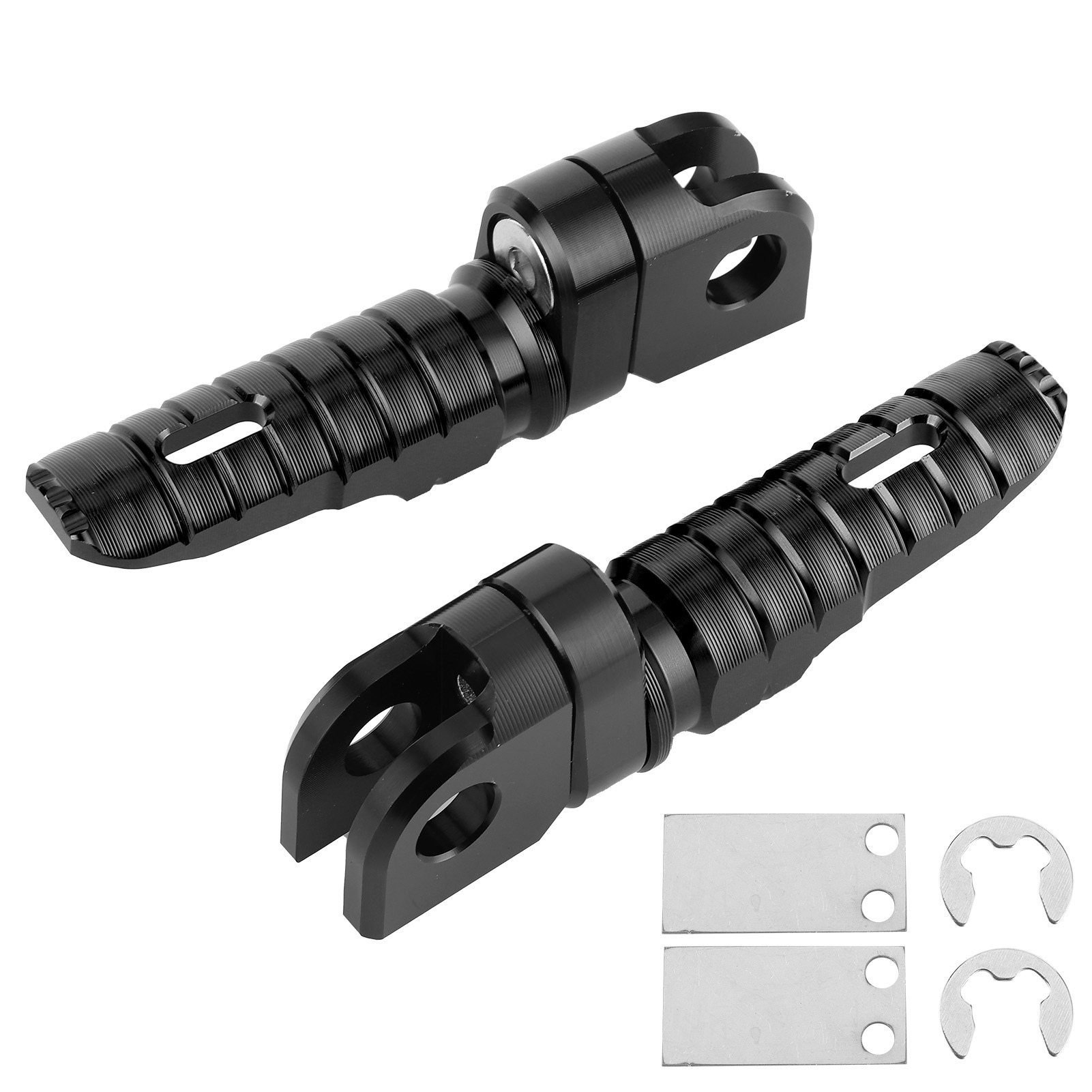 Paar Vordere Fußrasten Aus Aluminiumlegierung Für Kawasaki Ninja Z125 Pro Z250/sl Z400 Z900, Schwarz