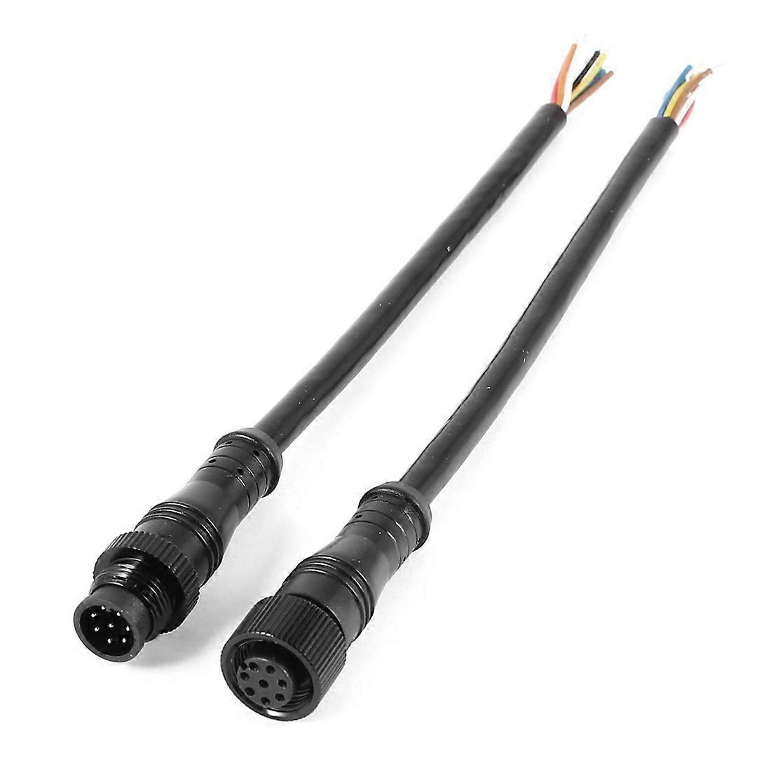 Wasserdichter 8-poliger Stecker/buchse, Schwarzes Ip67-kabel, Wasserdichter Außenstecker, Steckerpaar