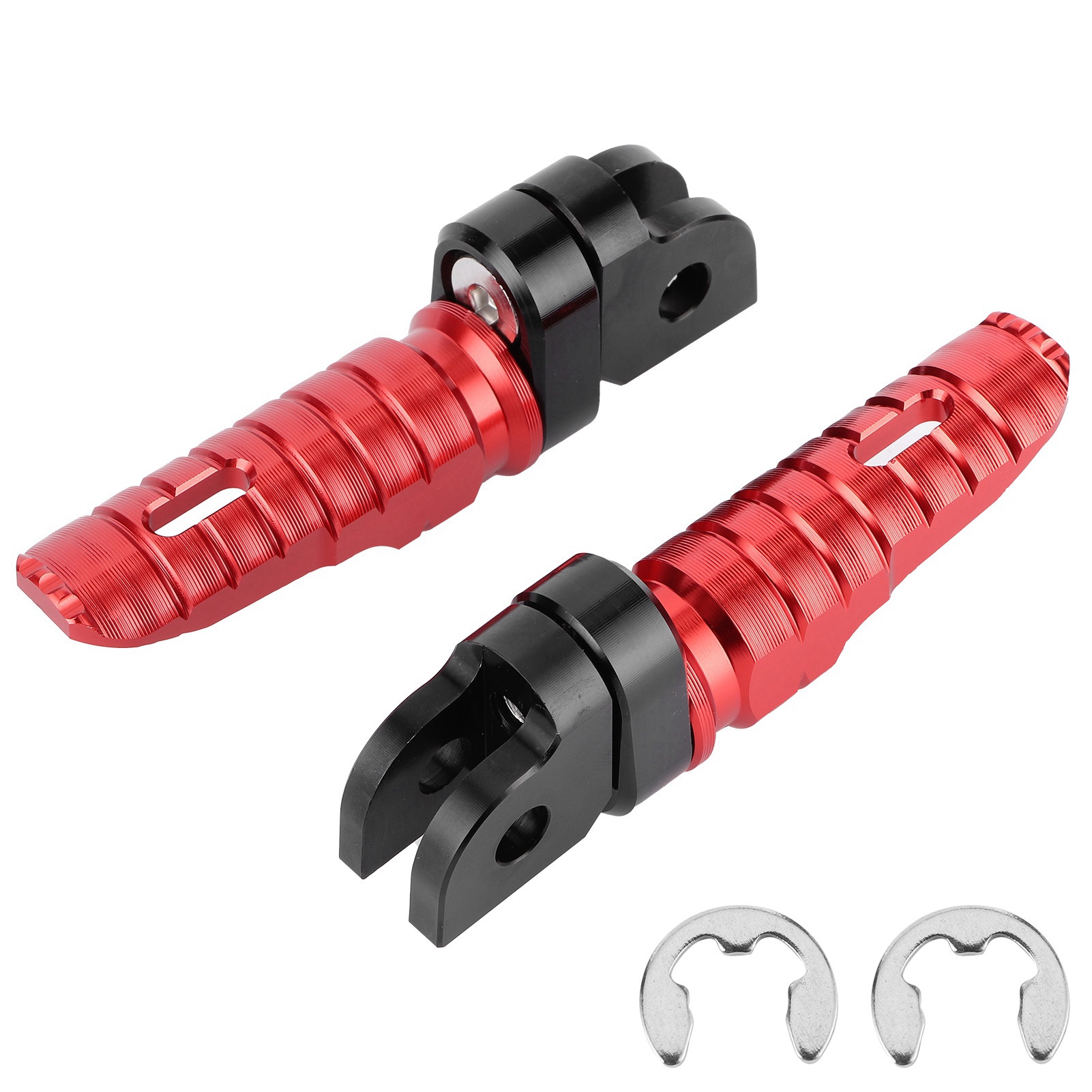 Linke Und Rechte Vordere Motorradfußrasten, Rotes Set, Kompatibel Mit Yamaha Mt-03, Mt-25, Mt-07, Mt-09, R3 Und Xj6