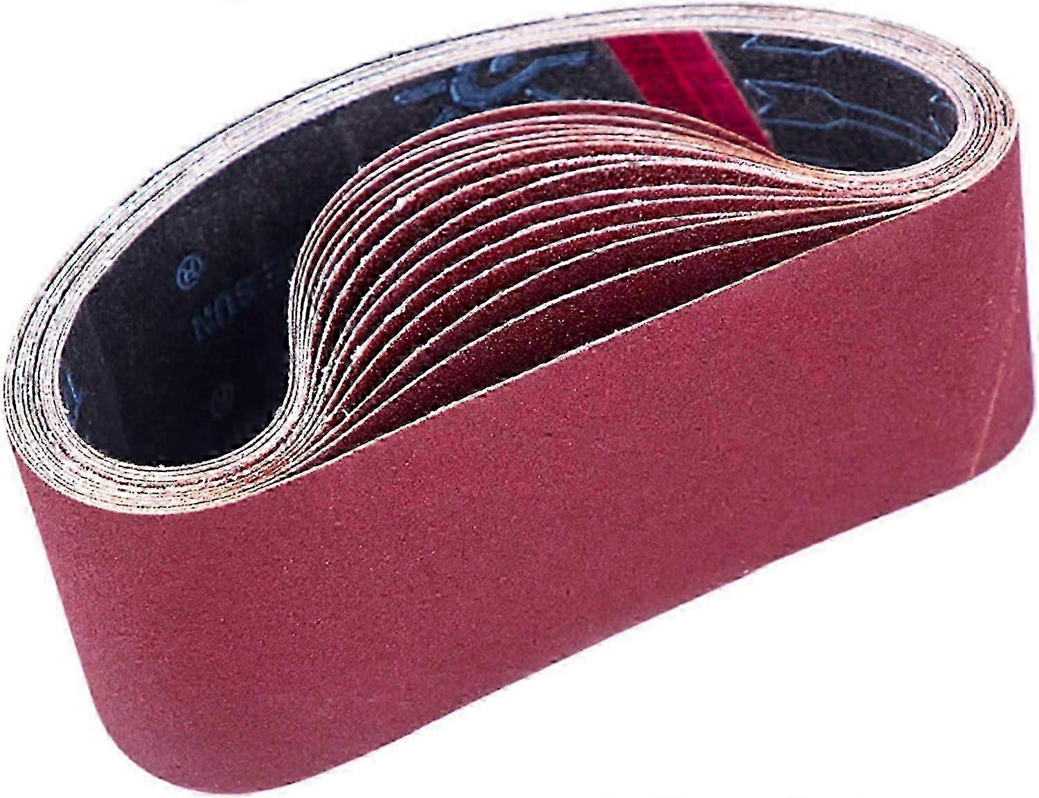 Packung Mit 15 Schleifbändern 75 X 533 Mm, Gemischte Körnungen 80/120/150/240/400 – Ideal Für Bandschleifer