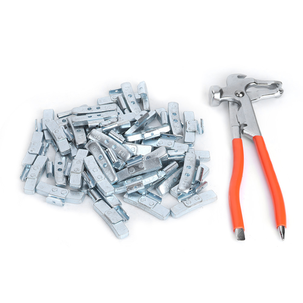 Packung Mit 50 P-förmigen Auswuchtgewichten Aus Aluminiumlegierung, 35 G, Mit Klemme, Für Reifenreparatur Und -auswuchtung