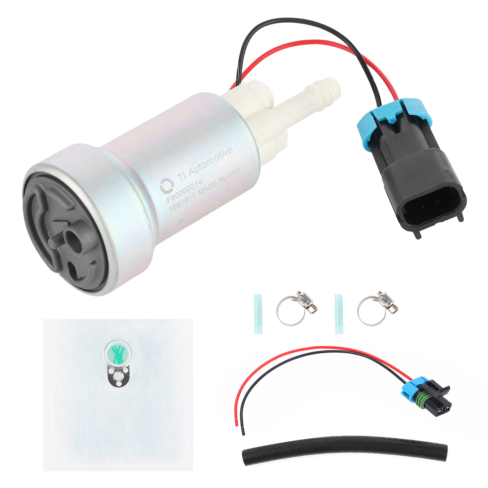 450-l/h-kraftstoffpumpe + Einbausatz Für Walbro E85 Racing F90000274, Kompatibel Mit Honda Accord, Crx, Crv Und Civic
