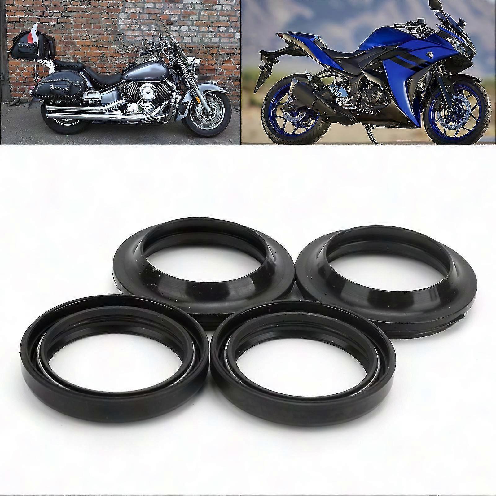 4-teiliger Dichtungssatz Für Gabelstoßdämpfer, Staubdichtungen, Kompatibel Mit Yzf R25 / Mt25 2015-2019