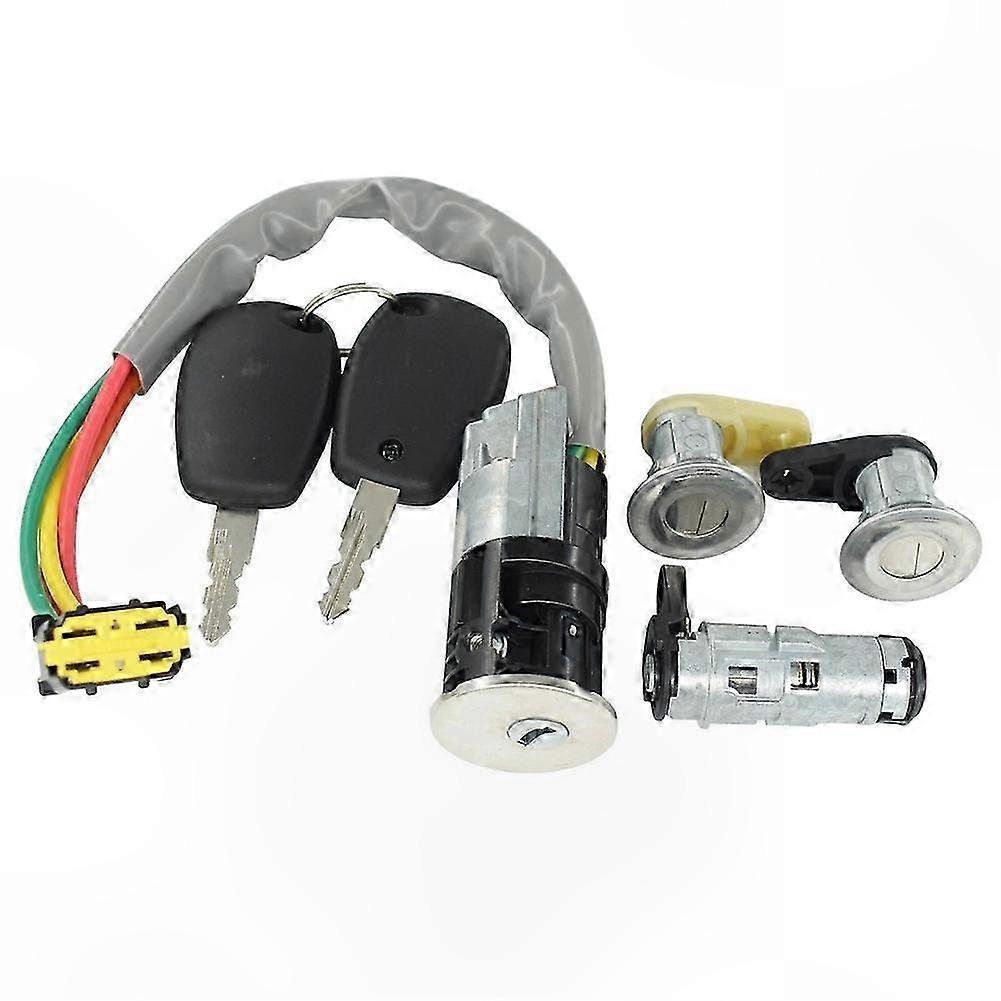 Satz Von 2 Heckklappenschlössern Und Komplettem Zündschalter, Links Und Rechts, Für Renault Dacia Logan 806014108r, Linkslenker (lhd).