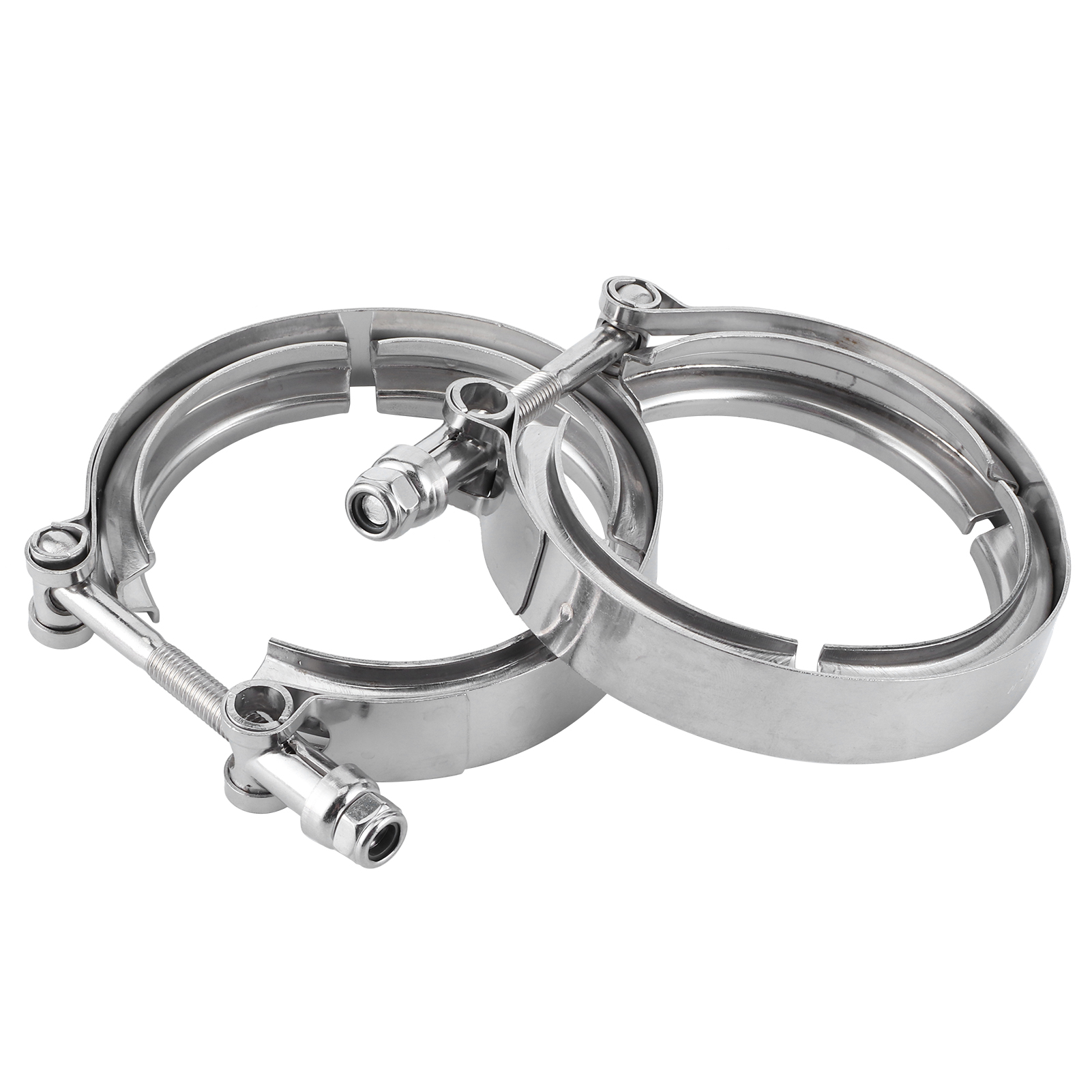 3-zoll-edelstahl-turbo-auspuffrohrschelle – 2er-pack V-band-schellen Für Autozubehör