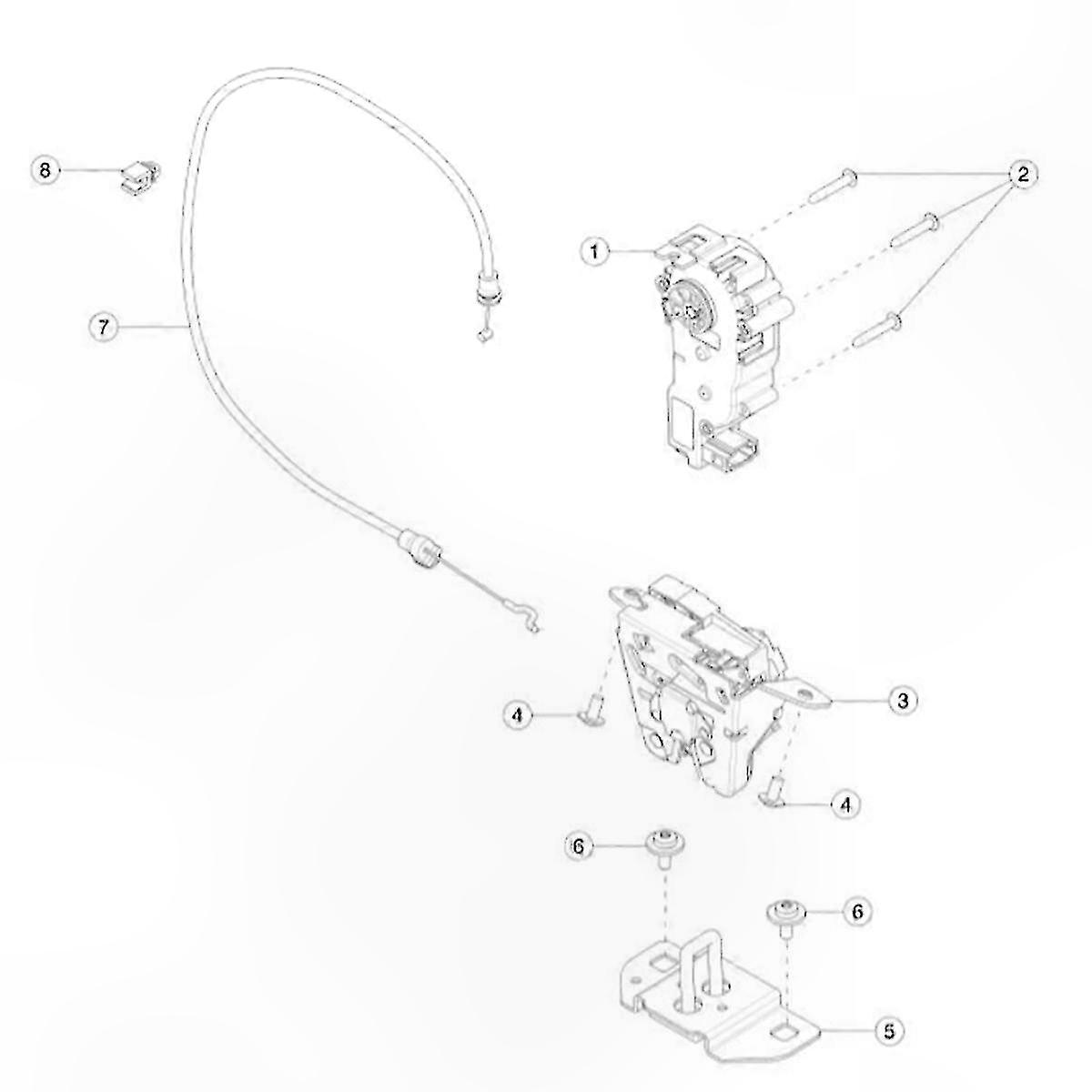 Türschloss Hinten Für Elektro-limousine 2012–2021 – Sicherer Spannmechanismus 1003549-00-d