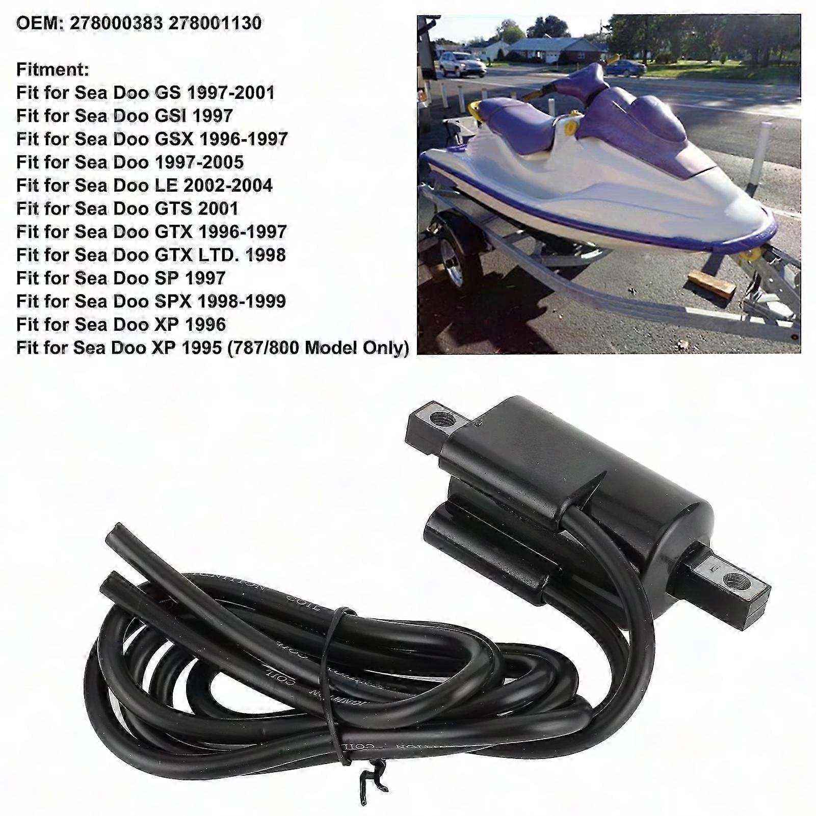 Zündspule 278000383 278001130, Kompatibel Mit Sea-doo Gs, Gsi, Gsx, Gtx, Motorersatzteil, Hohe Leistung, 2 Stück