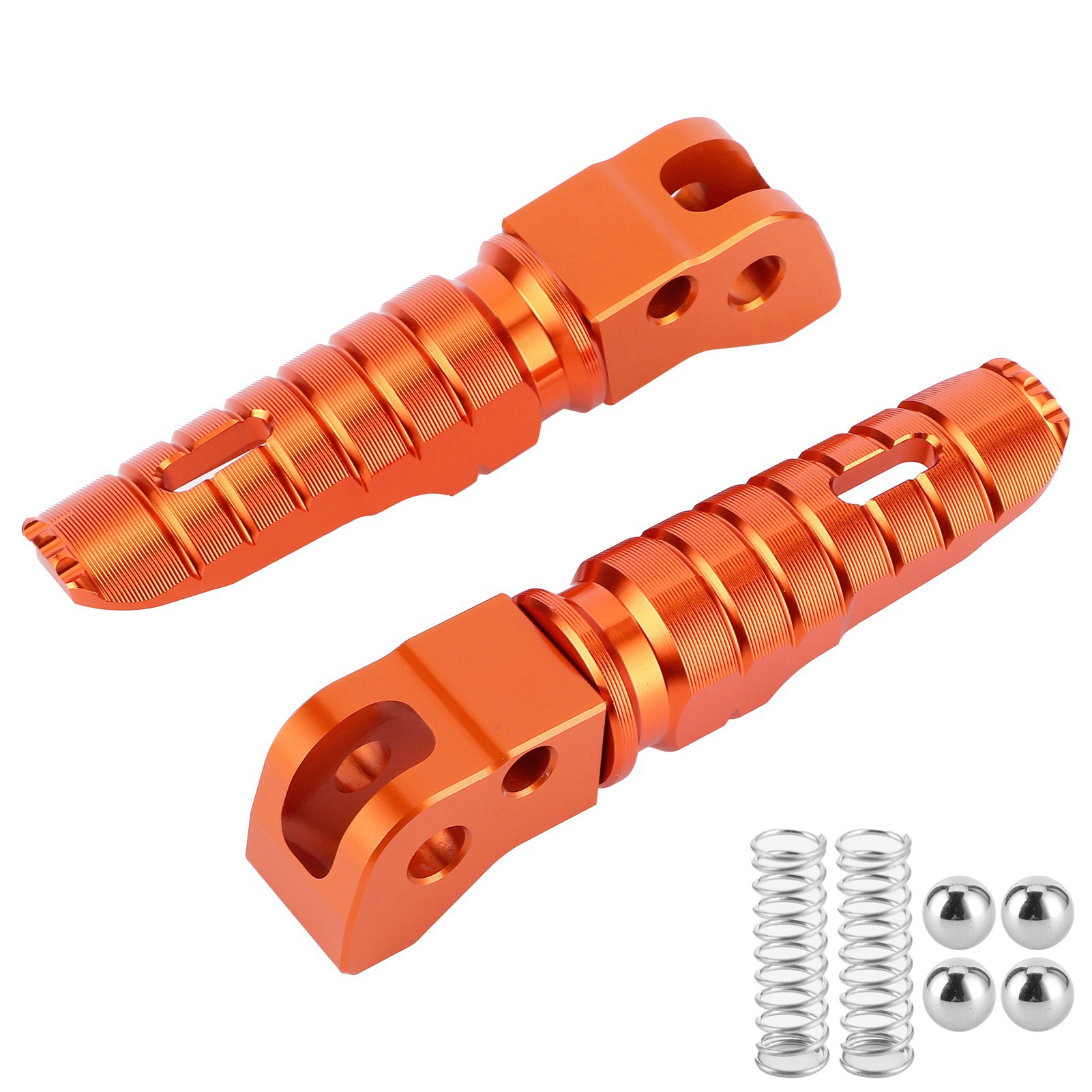 Paar Hintere Fußrasten Aus Aluminiumlegierung Für Motorräder, Umbauzubehör Kompatibel Mit 125/250/300 Rc200/390 Ab 2014 (orange)