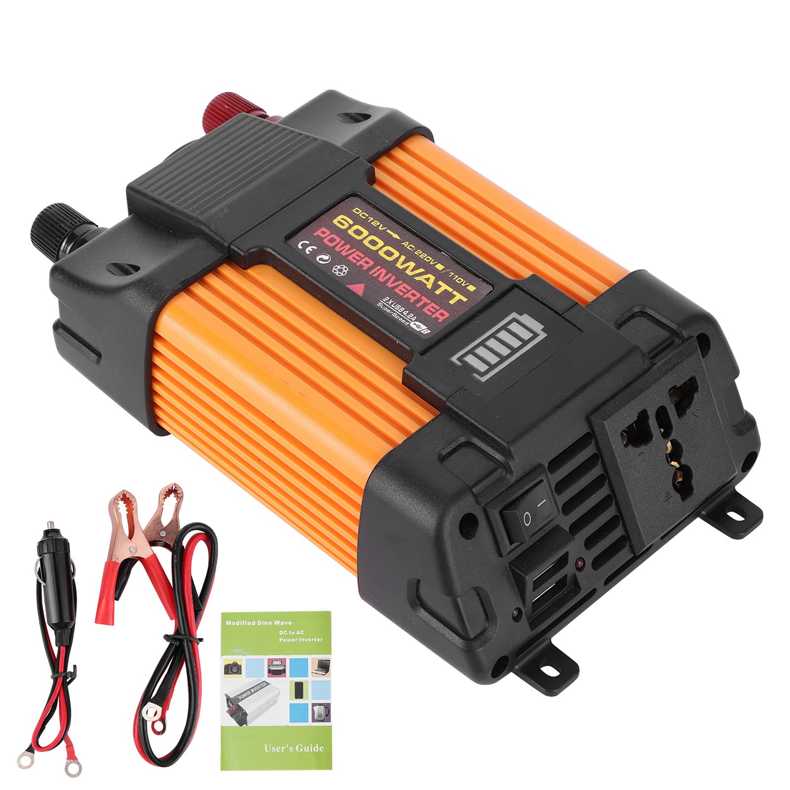 Kfz-wechselrichter 600w Modifizierter Sinus-leistungswandler Dual-usb-ladegerät Transformator Dc12v Ac220v
