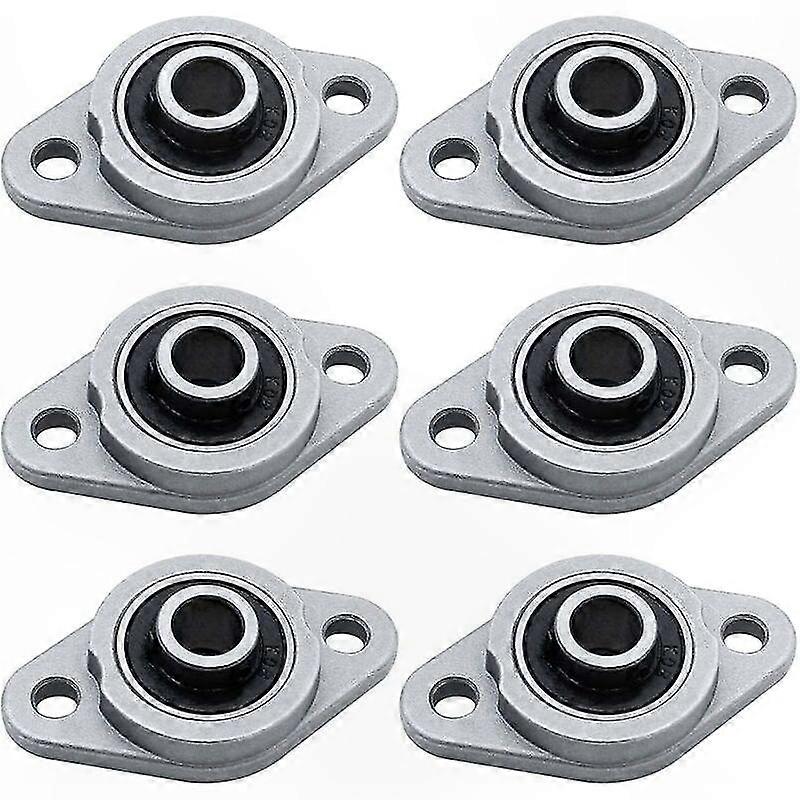 6 Selbstausrichtende Stehlager, 8 Mm Durchmesser, Zinklegierung, Diamantform, Für Kfl-maschinen Und Fördersysteme, 6er-packung