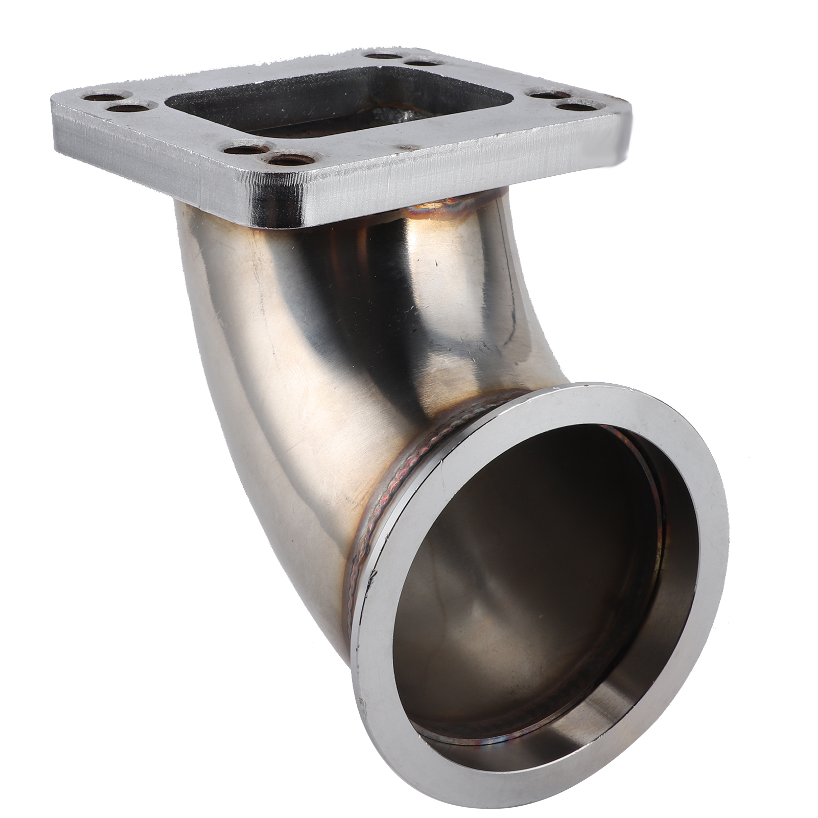 3,0-zoll-v-band-flanschadapter Auf T3-turbo-90°-bogen, Cnc-gefräster Flansch Für Turbolader 304