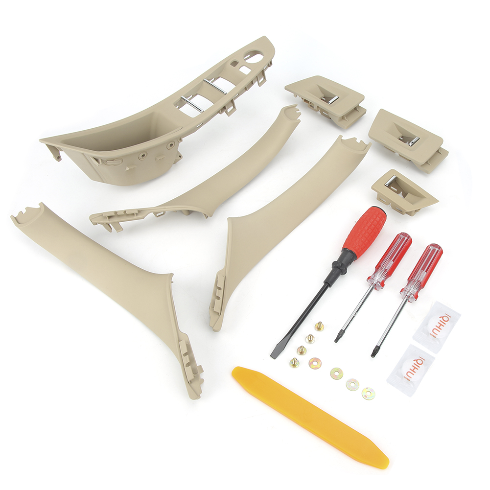 Set Aus 7 Türgriffen Und Fensterbedienfeld 51417225873, Passend Für 5er Serie 520 523 525 F10 F11 F18, Farbe: Beige.