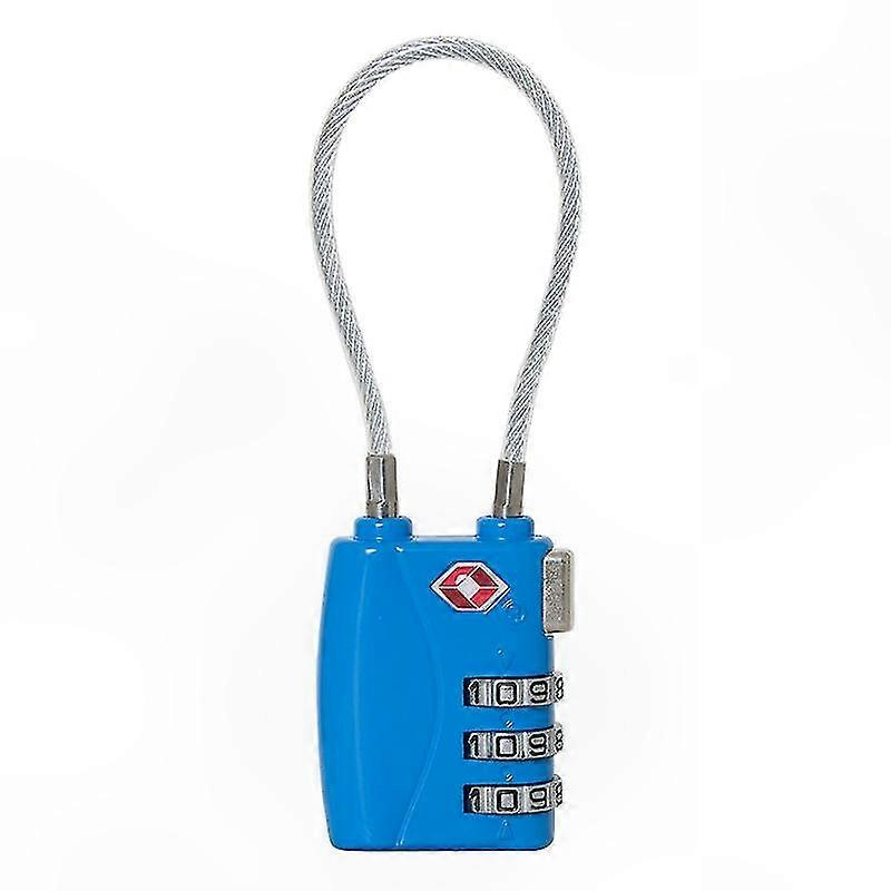 Blaues 3-stelliges Zahlenschloss Für Koffer, Digitaler Zahlenschutz, Diebstahlschutz, Robustes Gepäckschloss, Zuverlässige Sicherheit, Kompaktes Design, Einfache Einstellung, Reise-passwortschloss