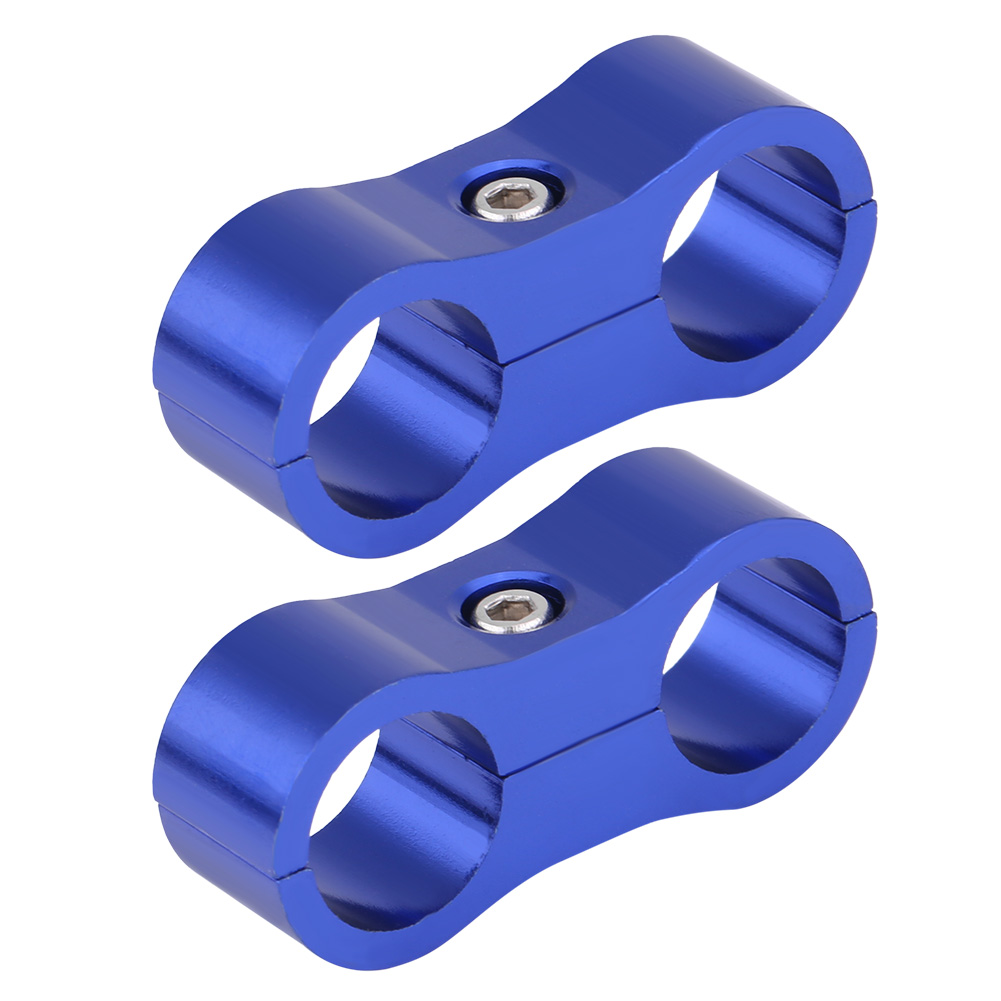 2 Stück Blaue An6 Universal-trennschellen Für Geflochtene Schläuche, Befestigungsschellenadapter