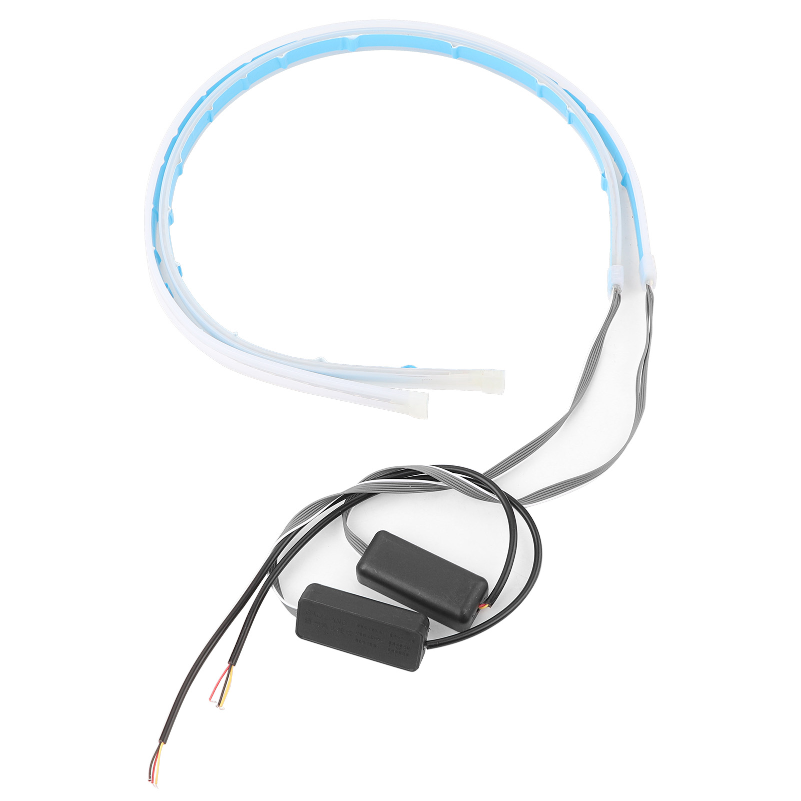 Dynamische Led-tagfahrlichter In Eisblau Und Gelb, 60 Cm, Mit Sequenziellen Blinkern Und Parklichtfunktion.