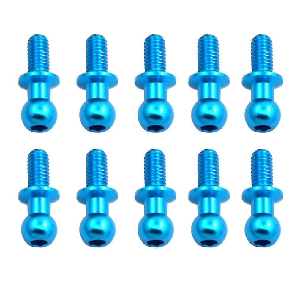 Tt01 Tt02 Blaue M3 X 10 Schrauben, 10er-packung Kugelkopf-sechskantschrauben Aus Metall Für Rc-chassis, Präzisionsschrauben