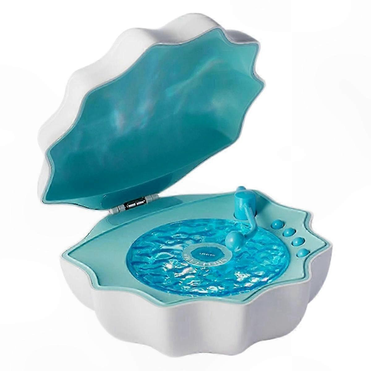 Blauer Kabelloser Bluetooth-lautsprecher, Muscheldesign, Umgebungslichtfunktion, Tragbarer Lautsprecher Mit Stereoklang, Ideal Für Den Einsatz Zu Hause Und Im Freien, Dekoratives Muschelmodell.