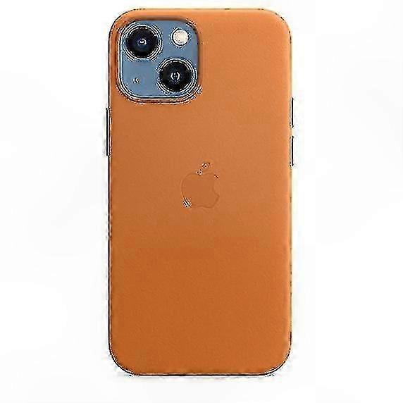 Magsafe-kompatible Lederhülle Für Iphone 13 Mini, Schlanke Lederhülle, Schlanker Schutz Und Integrierter Magnet, Klassisches Design, Braune Farbe, Kompakte Größe