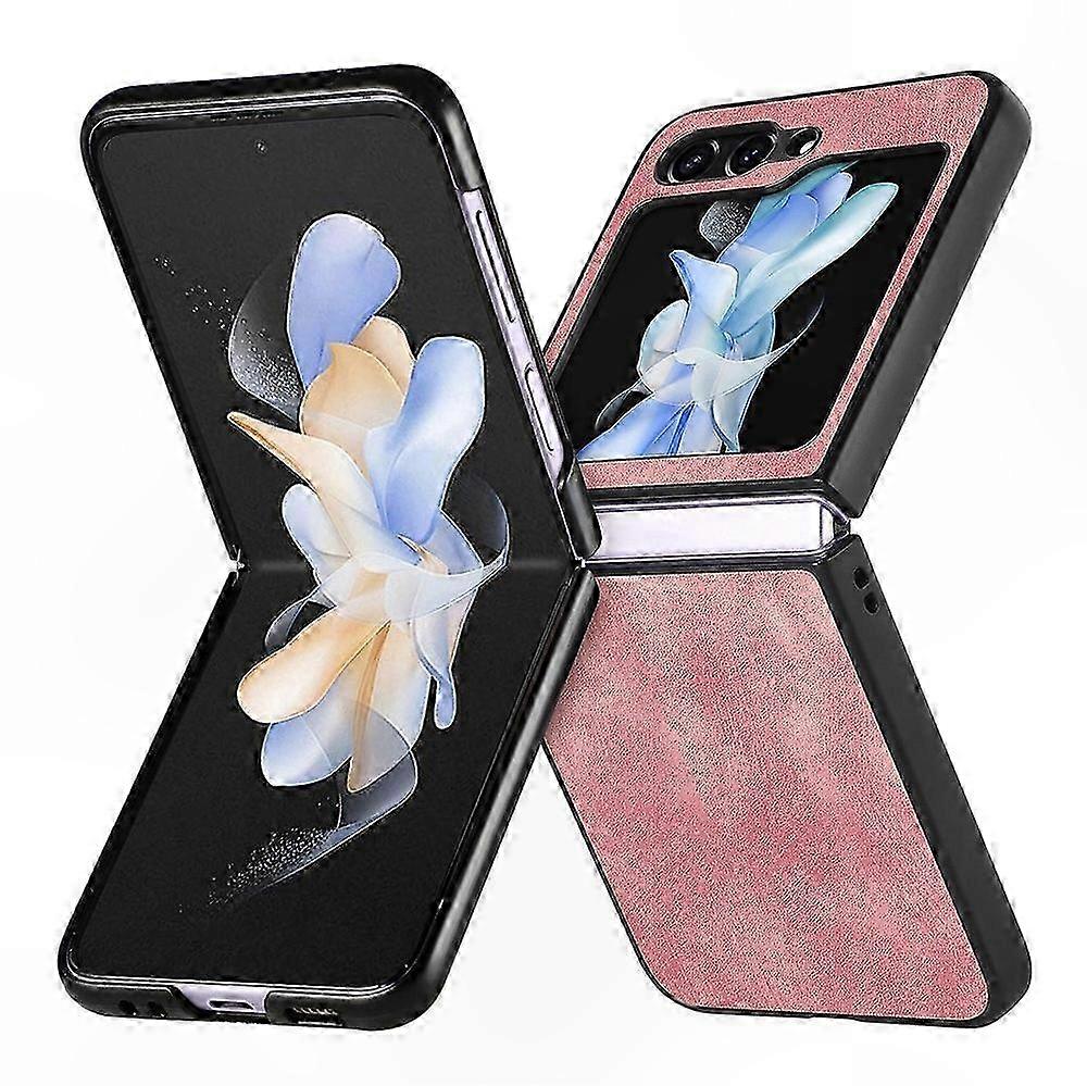 Galaxy Z Flip 6 Lederhülle, Hochwertige, Faltbare Lederhülle, Schlanker Und Robuster Schutz, Kompatibel Mit Samsung Z Flip 6, Braune Farbe, Kartenfach, Für Den Täglichen Gebrauch