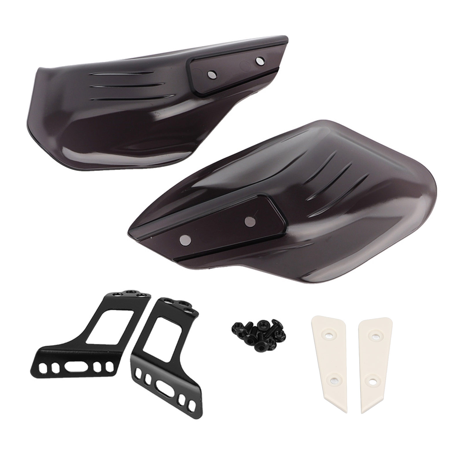 Motorrad-handschützer Aus Dunkelbrauner Schutzschale Für Den Lenker, Stoßdämpfender Handschutz