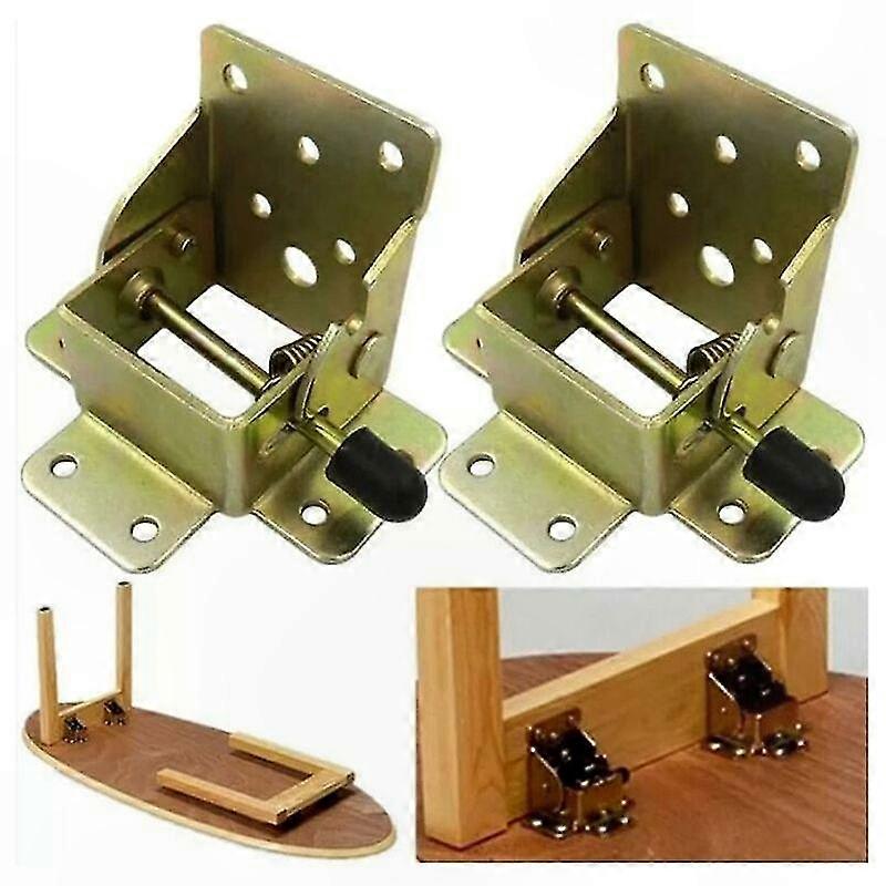 Paar 90°-klapptischbeine, Automatische Verriegelung, Teleskopierbar, Verdeckte Stützen Für Schreibtisch, Bett Und Scharniere, Verstellbare Auszugslänge