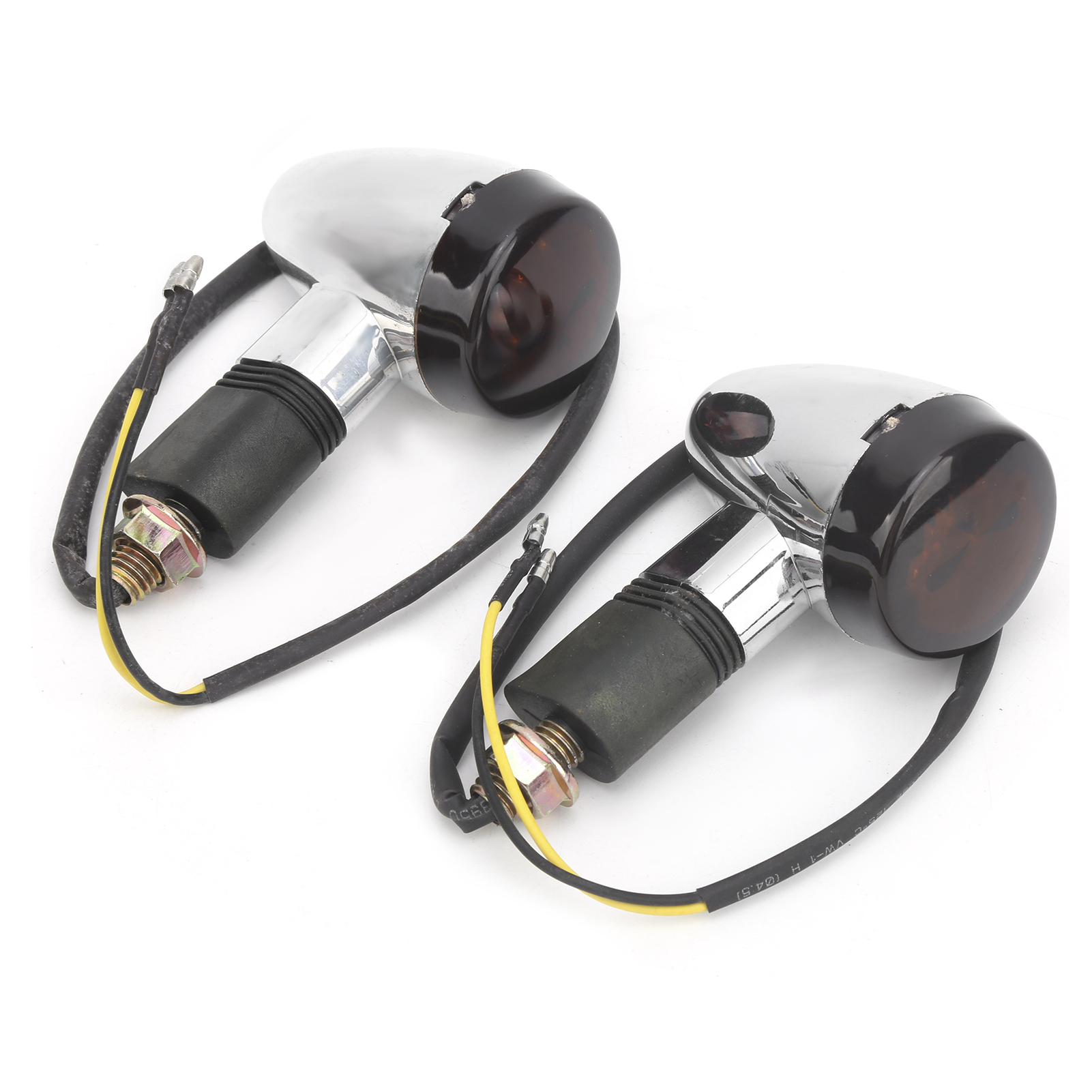 2x Universal-motorradblinker, Gut Sichtbare Gelbe Glühbirnen, 12 V, 10 Mm Gewinde, Weiß