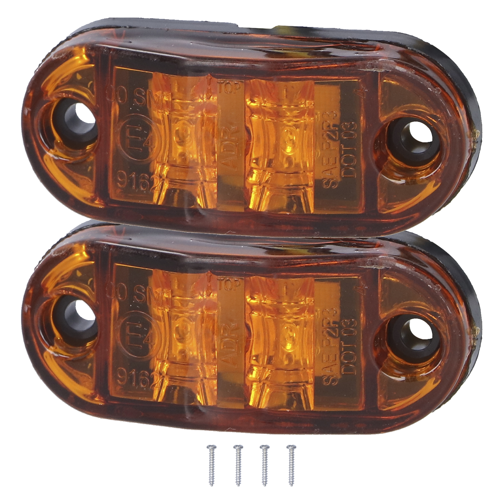 10-30v 2 Led Hochleistungs-blinklicht Gelb Für Pkw, Lkw, Wohnwagen Und Anhänger